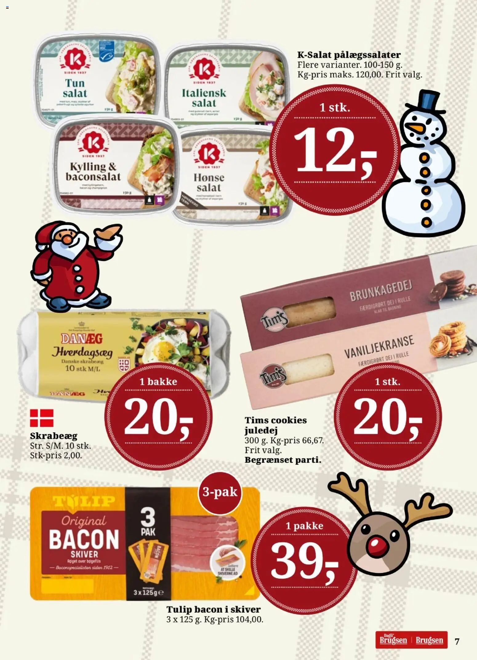 Dagli'Brugsen tilbudsavis – gyldig fra 05.12.2025 | Side: 7 | Produkter: Vaniljekranse, Cookies, Salat, Italiensk salat