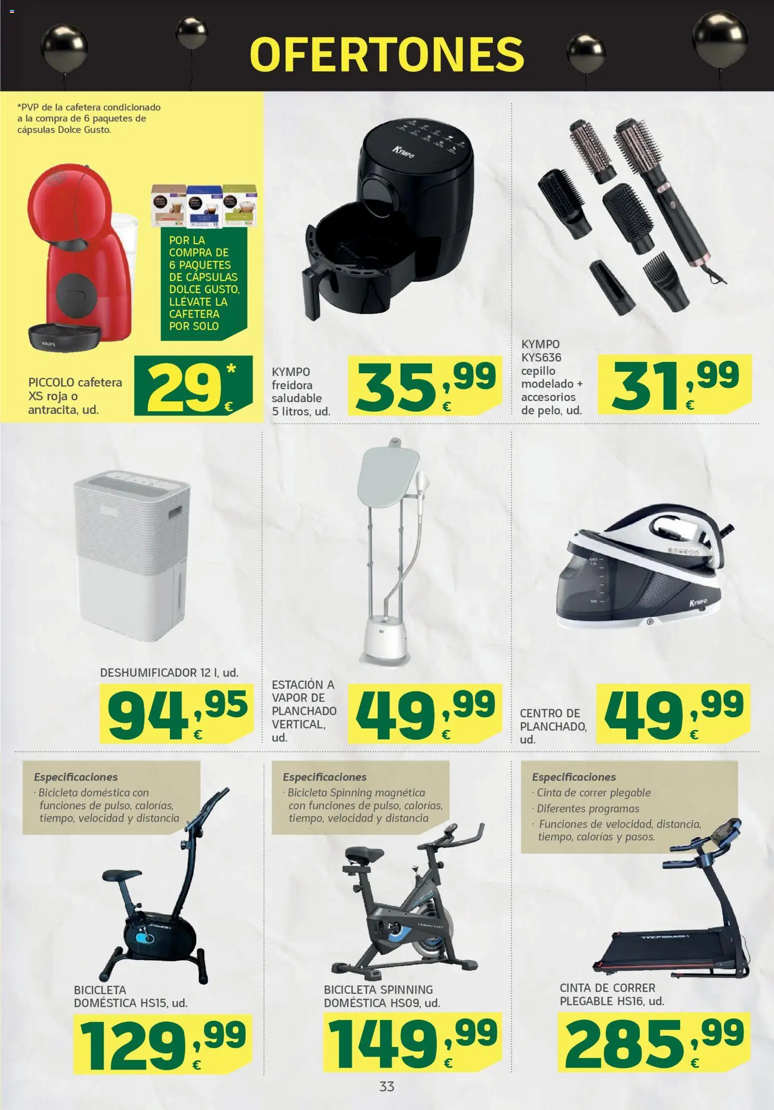 HiperDino folleto │ válido desde el 11.11.2025 | Página: 33 | Productos: Cepillo, Bicicleta, Cafetera, Freidora