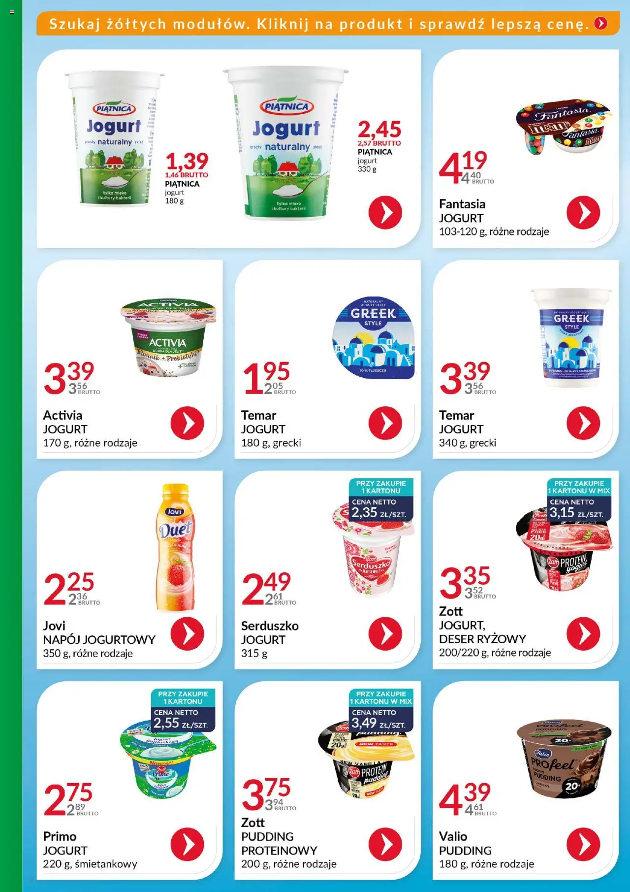 Eurocash Gazetka - Katalog Artykułów Spożywczych od 19.10.2025 | Strona: 3 | Produkty: Mleko, Jogurt