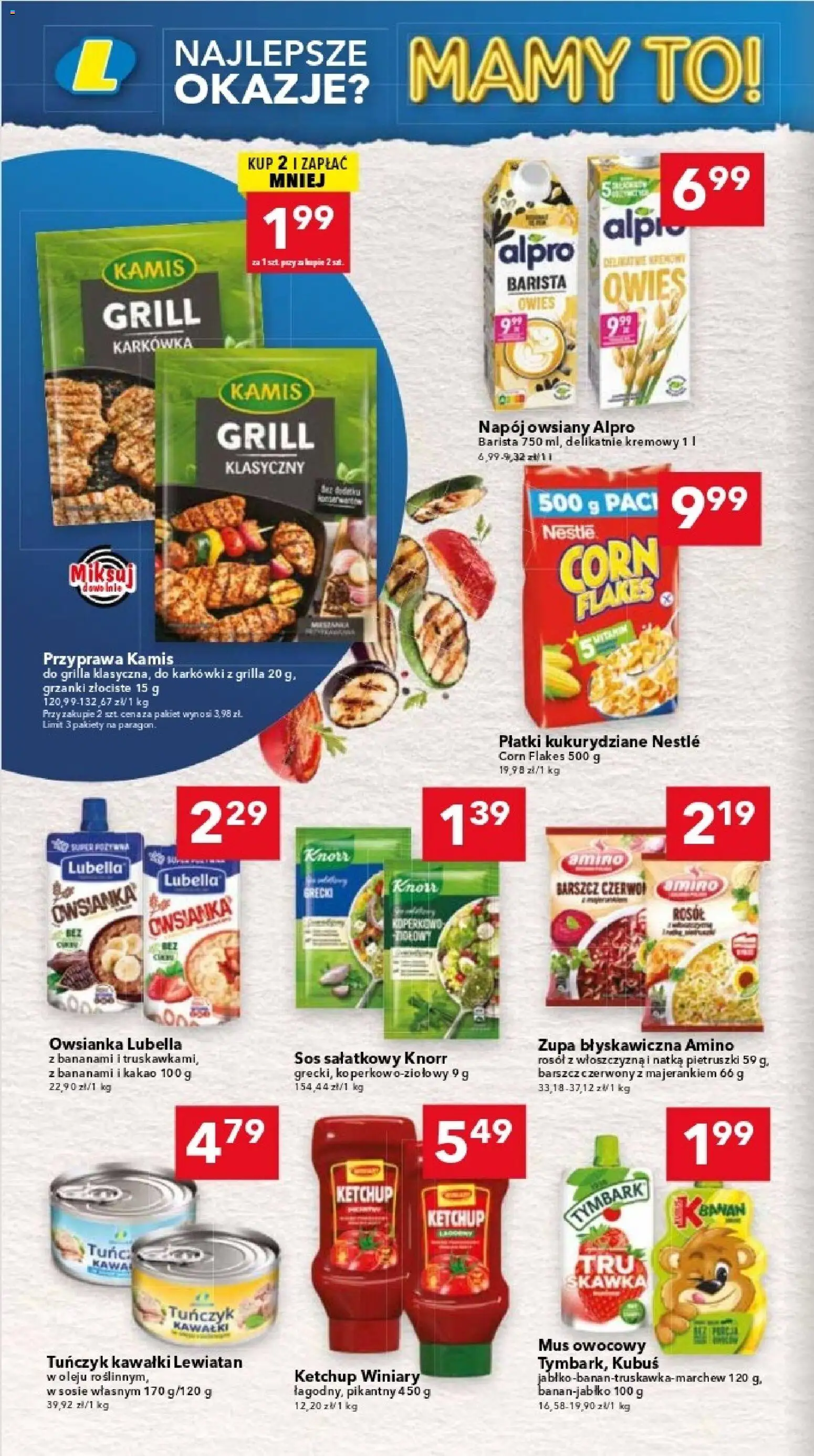 Lewiatan gazetka - Katowice od 09.04.2026 | Strona: 4 | Produkty: Owsianka, Kakao, Tuńczyk, Zupa