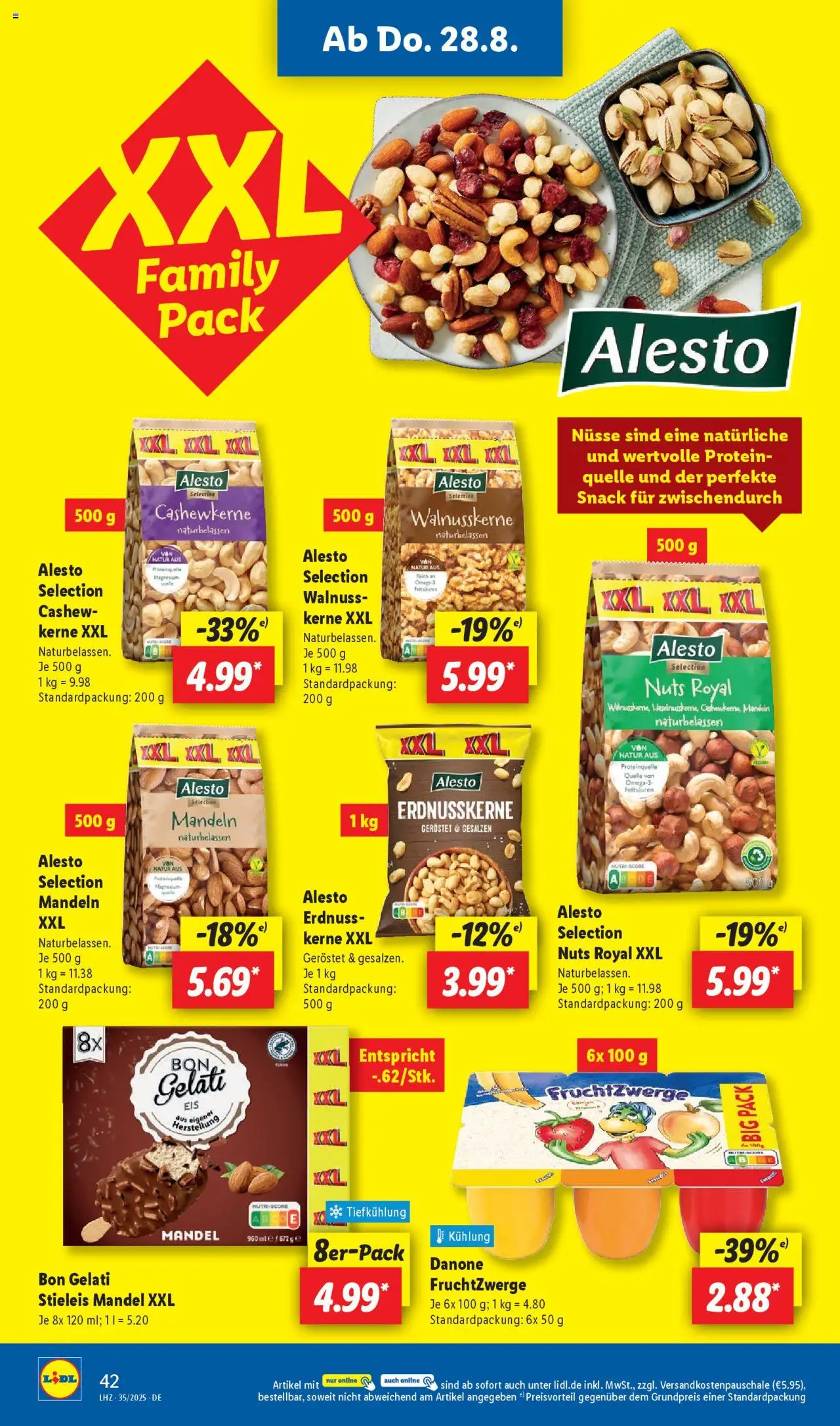 Lidl Prospekt 	 - gültig ab dem 25.08.2025 | Seite: 56 | Produkte: Fruchtzwerge, Mandeln, Nüsse