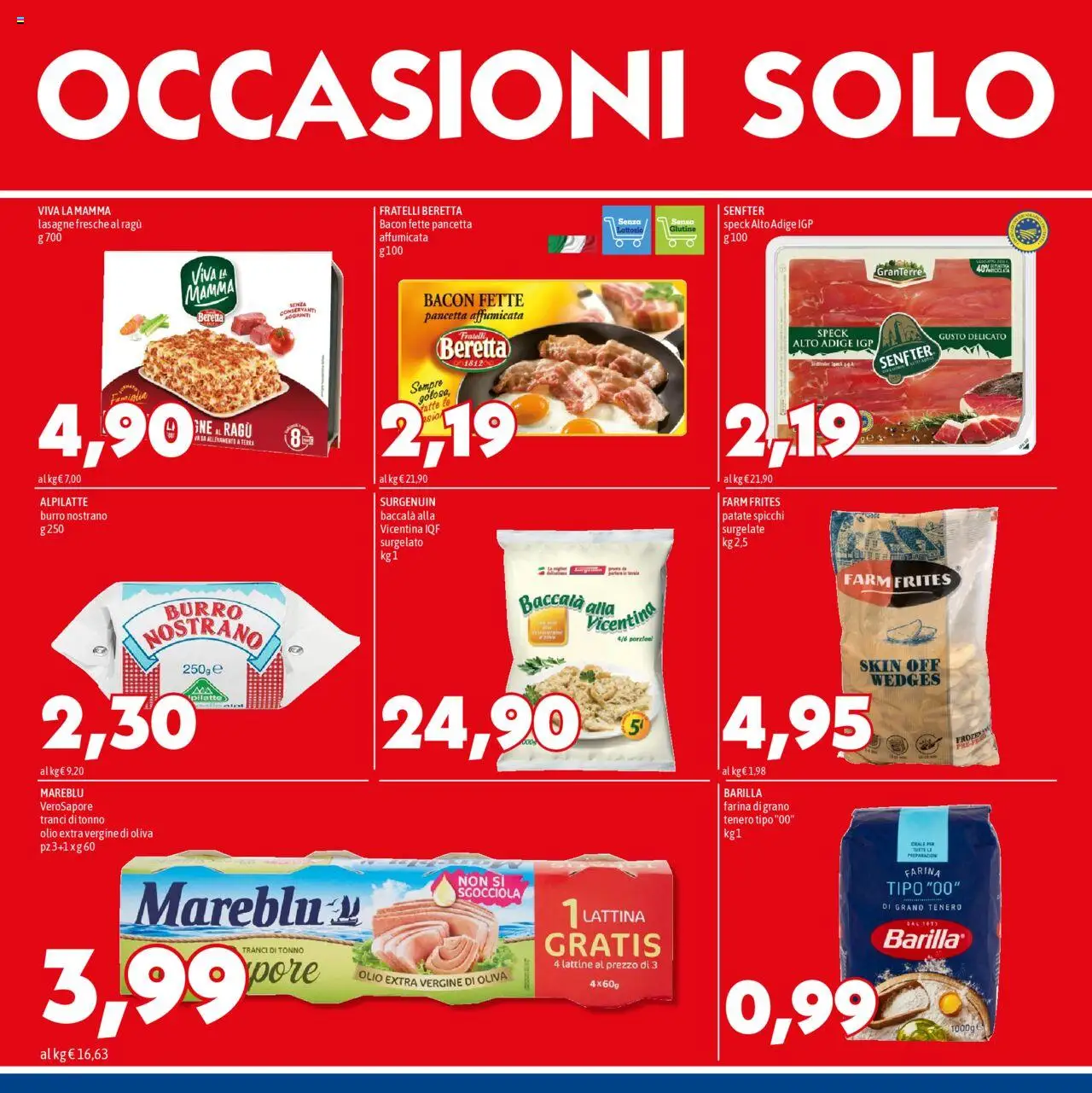 Volantino Mega del 16.10.2025 | Pagina: 6 | Prodotti: Pancetta, Ragú, Tonno, Olio extra vergine