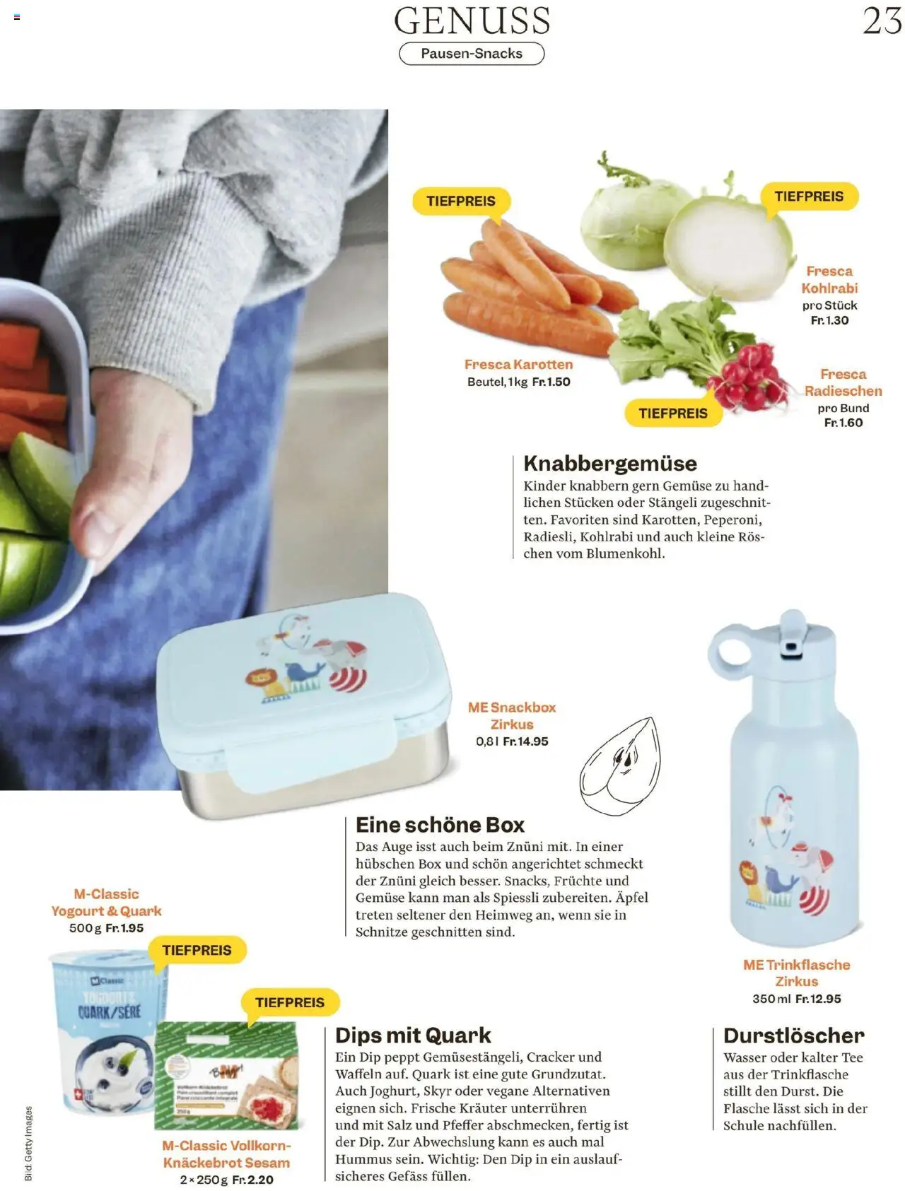 Migros - Magazin ab 12.08.2025 | Seite: 23 | Produkte: Box, Äpfel, Früchte, Pfeffer