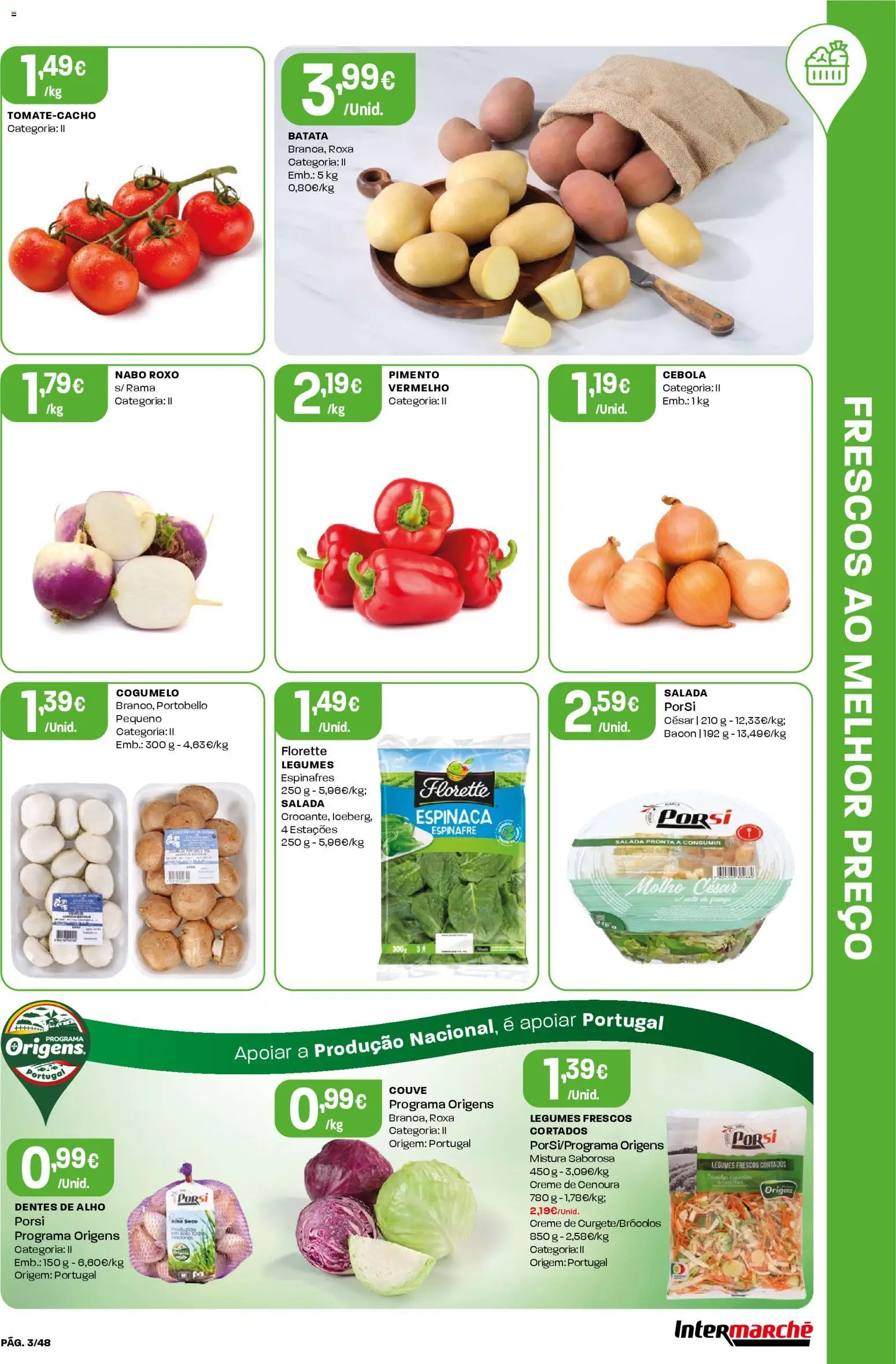 Intermarché folheto │ válido de 13.11.2025 | Página: 3 | Produtos: Bacon, Cebola, Creme, Couve