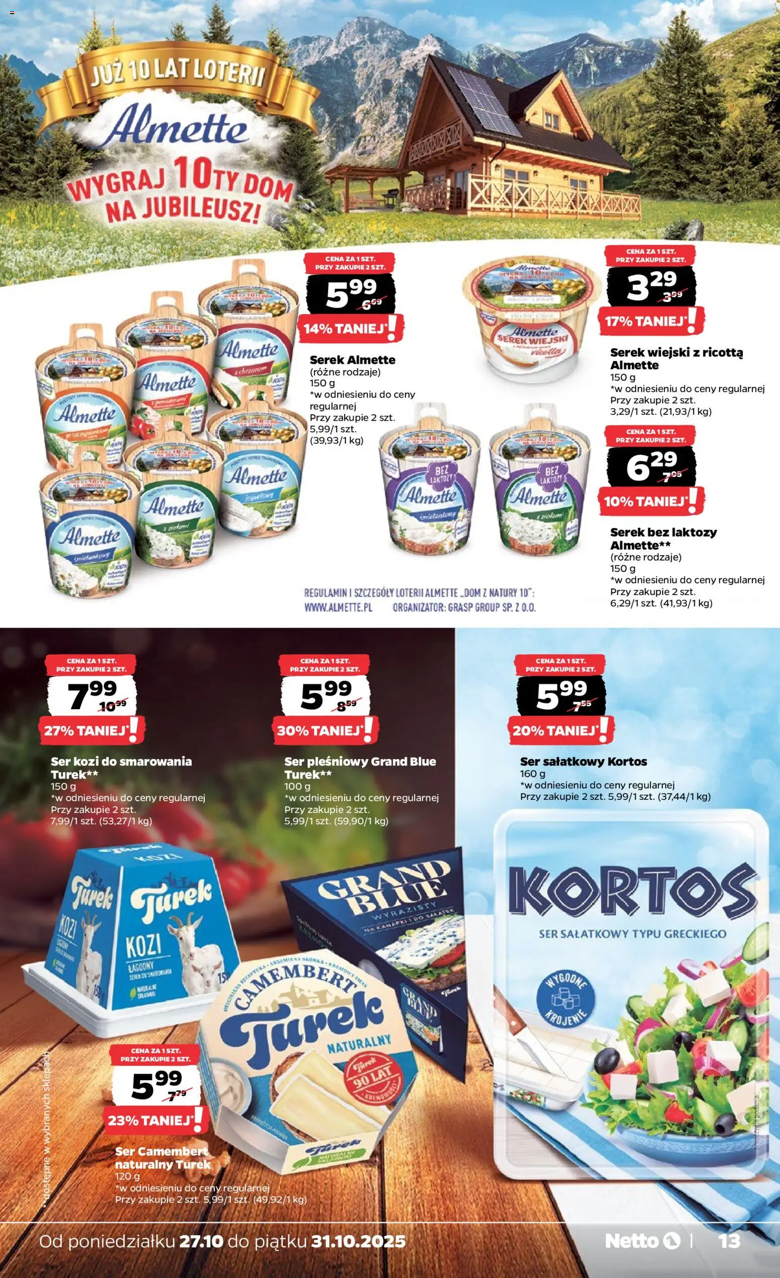 Netto gazetka - Spożywcza od 27.10.2025 | Strona: 13 | Produkty: Ser kozi, Ser camembert, Camembert, Ser