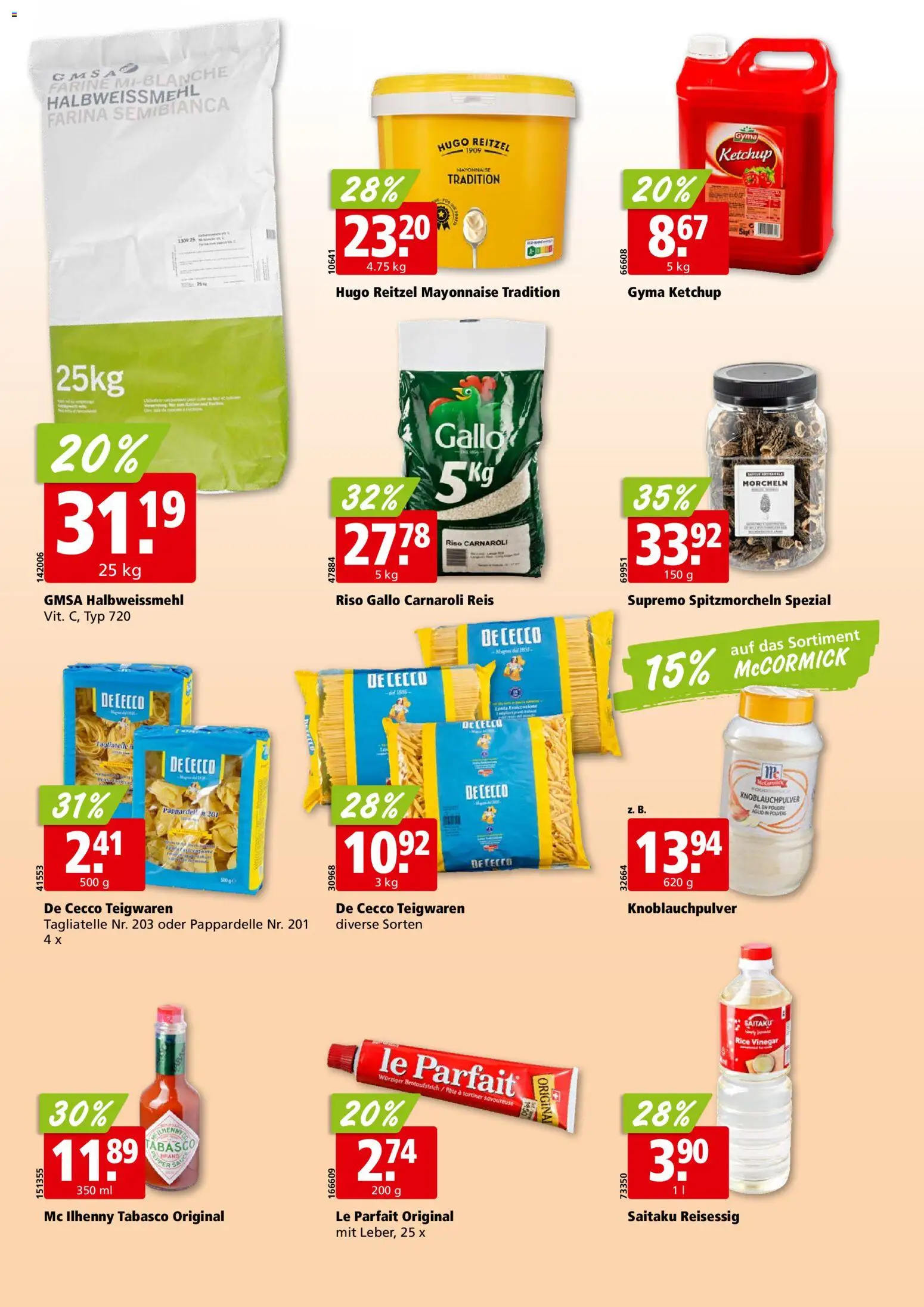 Aligro Aktionen Chavannes, Matran, Genf, Sitten – gültig ab 08.12.2025 | Seite: 24 | Produkte: Teigwaren, Reis, Ketchup, Mayonnaise