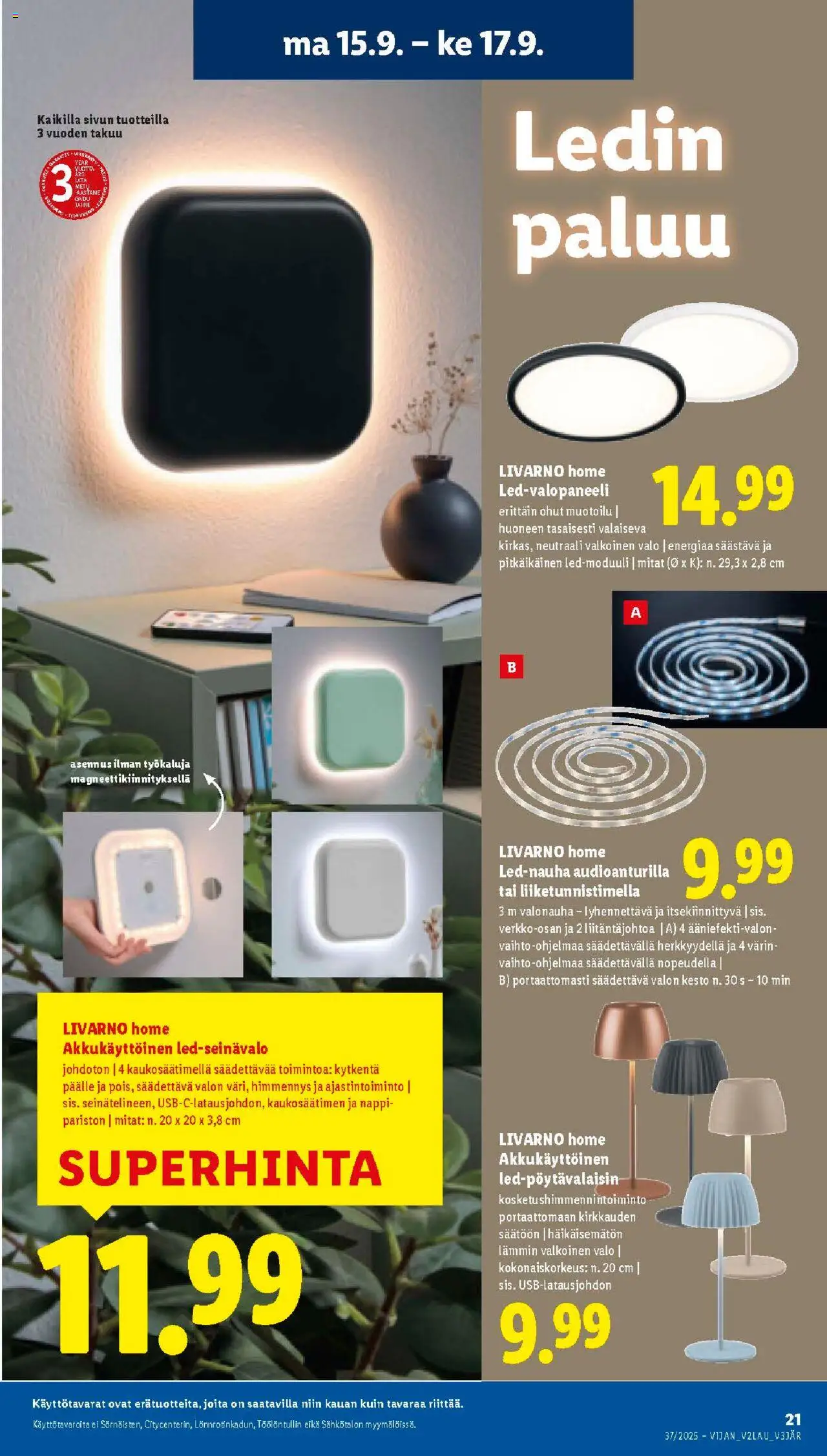 Lidl tarjoukset - Tampere – voimassa 11.09.2025 alkaen | Sivu: 21