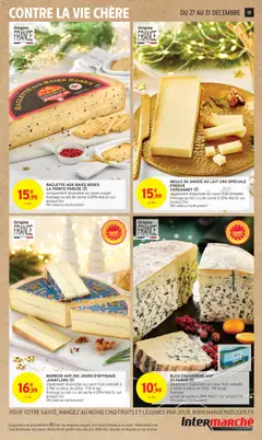 Intermarché - Prévisualisation de MEULE DE SAVOIE AU LAIT CRU SPÉCIALE FONDUE VERDANNET, (également disponible au rayon frais emballé) fromage au lait cru de vache à 35% Mat.Gr sur produit fini valide à partir de 23.12.2025 | Page: 19