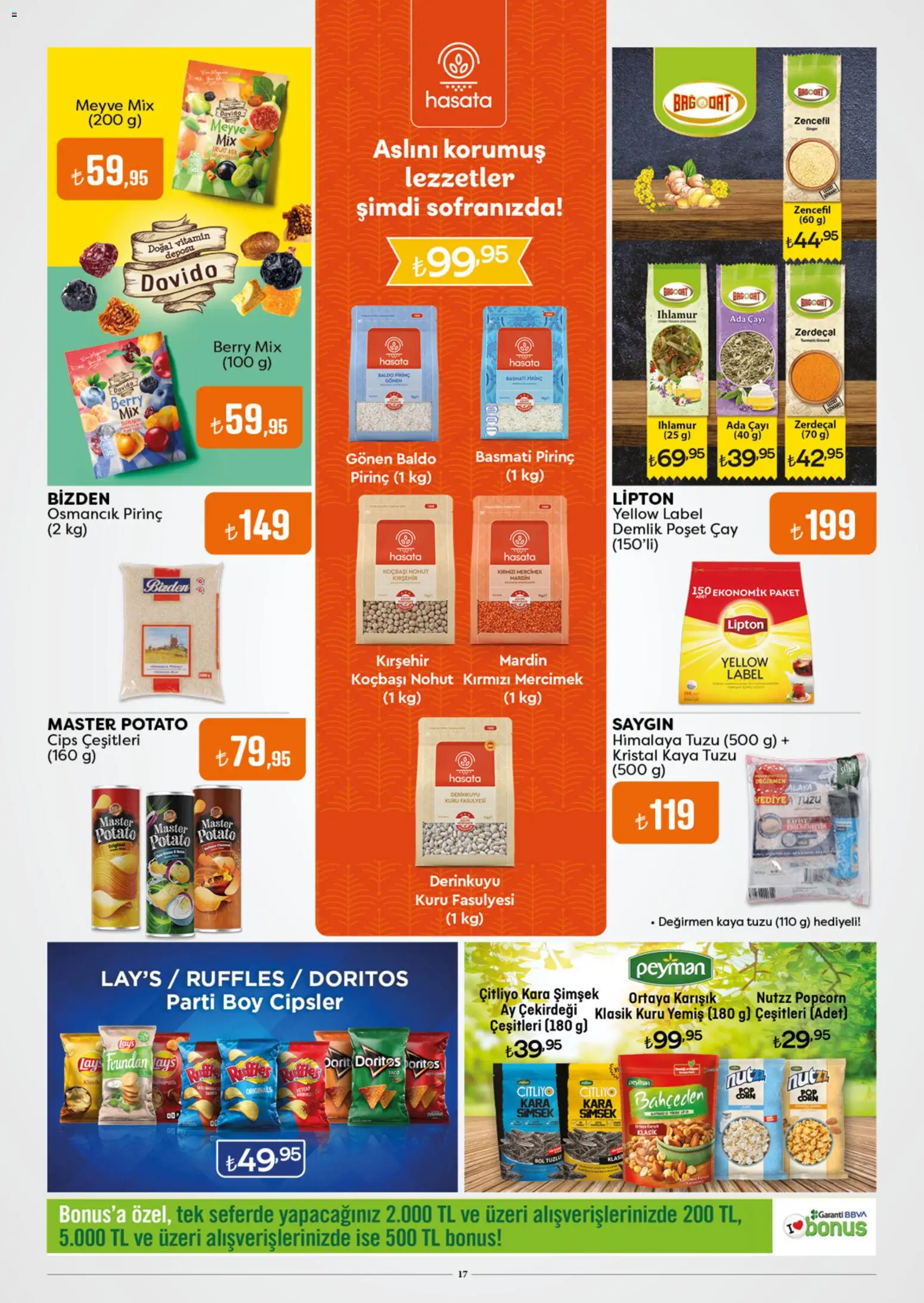 Özdilek Katalog - 22.10.2025 tarihinden itibaren geçerlidir | Sayfa: 17 | Ürünler: Ravioli, Pirinç, Cips, Demlik