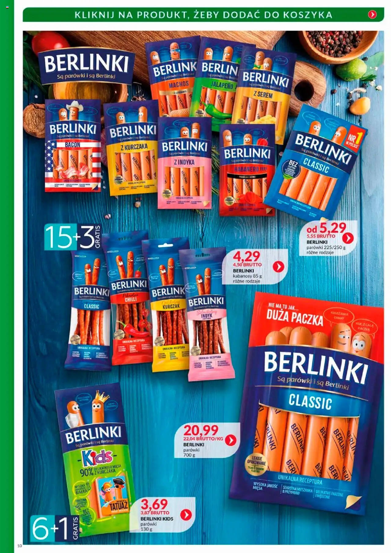 Eurocash Gazetka - Katalog Wędlin od 01.08.2025 | Strona: 10 | Produkty: Kurczak, Kabanosy, Parówki
