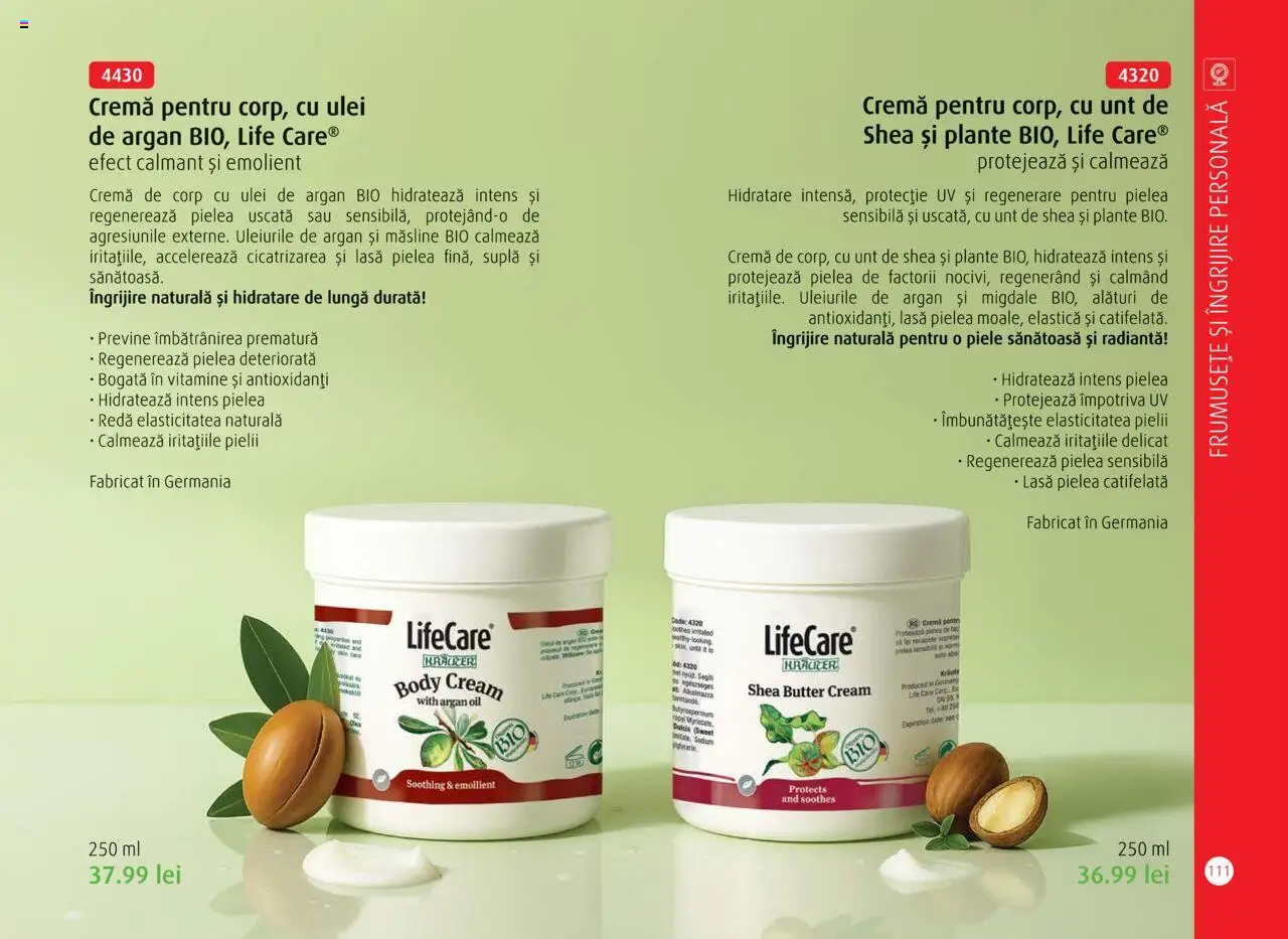 Noul catalog Life Care – valabil de la 01.10.2025 | Pagină: 113 | Produse: Body, Măsline, Unt, Cremă