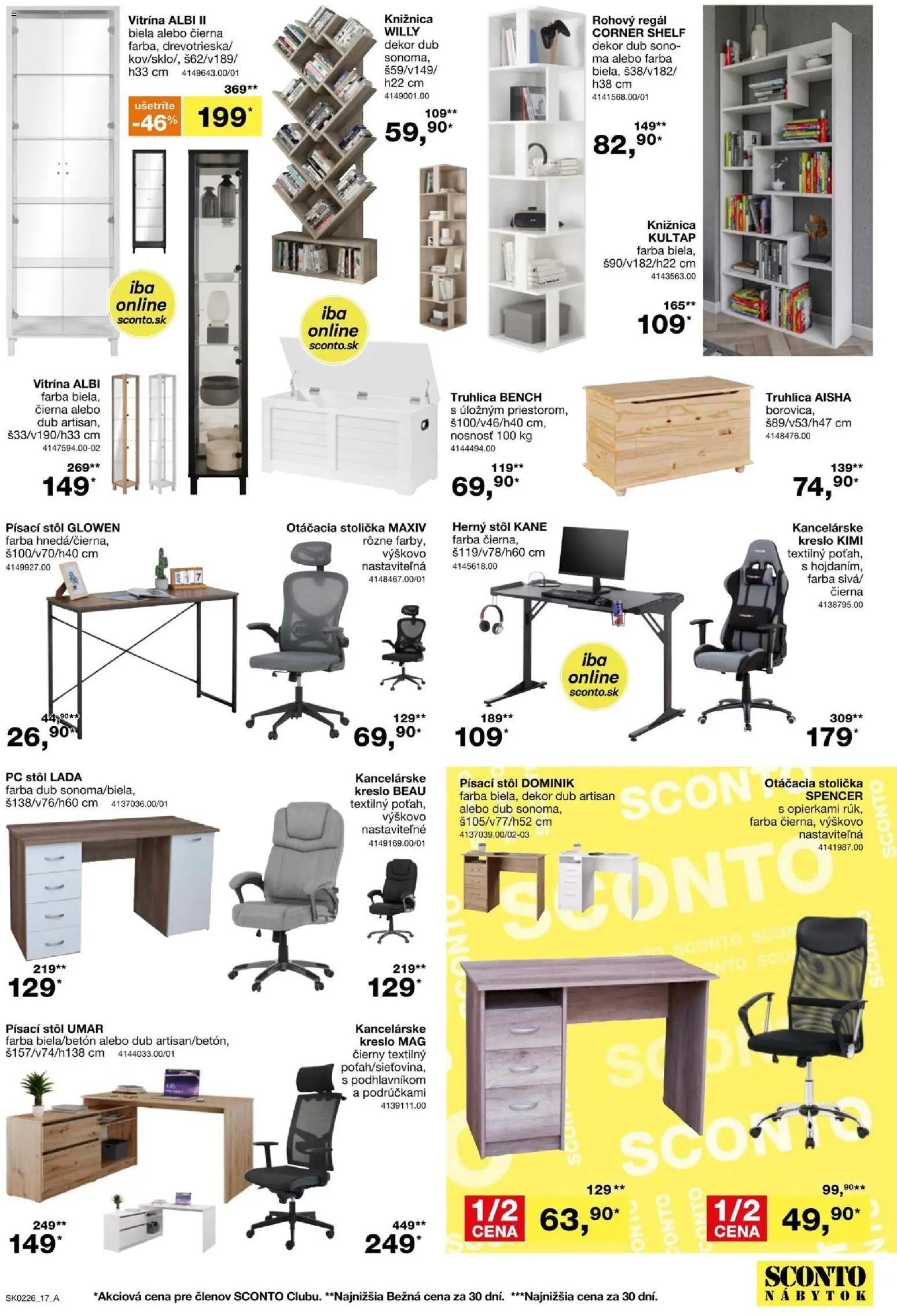 Nové Sconto nábytok akcie – leták je platný od 21.01.2026 | Strana: 17 | Produkty: Nábytok, Regál, Stôl, Rohový regál