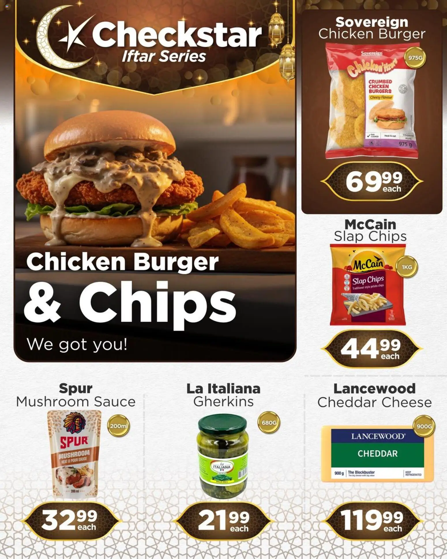 New Check Star catalogue – valid from 05.03.2026 | Page: 1 | Products: Chicken, Burgers, Chips, Sauce