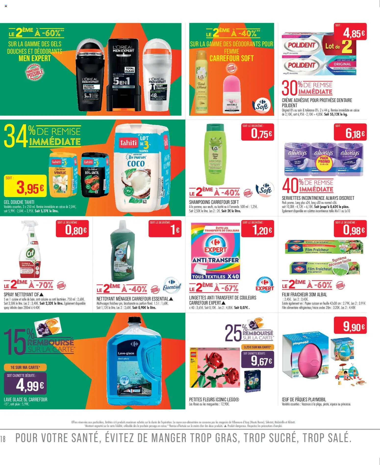 {H1} | Page: 20 | Produits: Alcool, Culottes incontinence, Shampooing, Douche