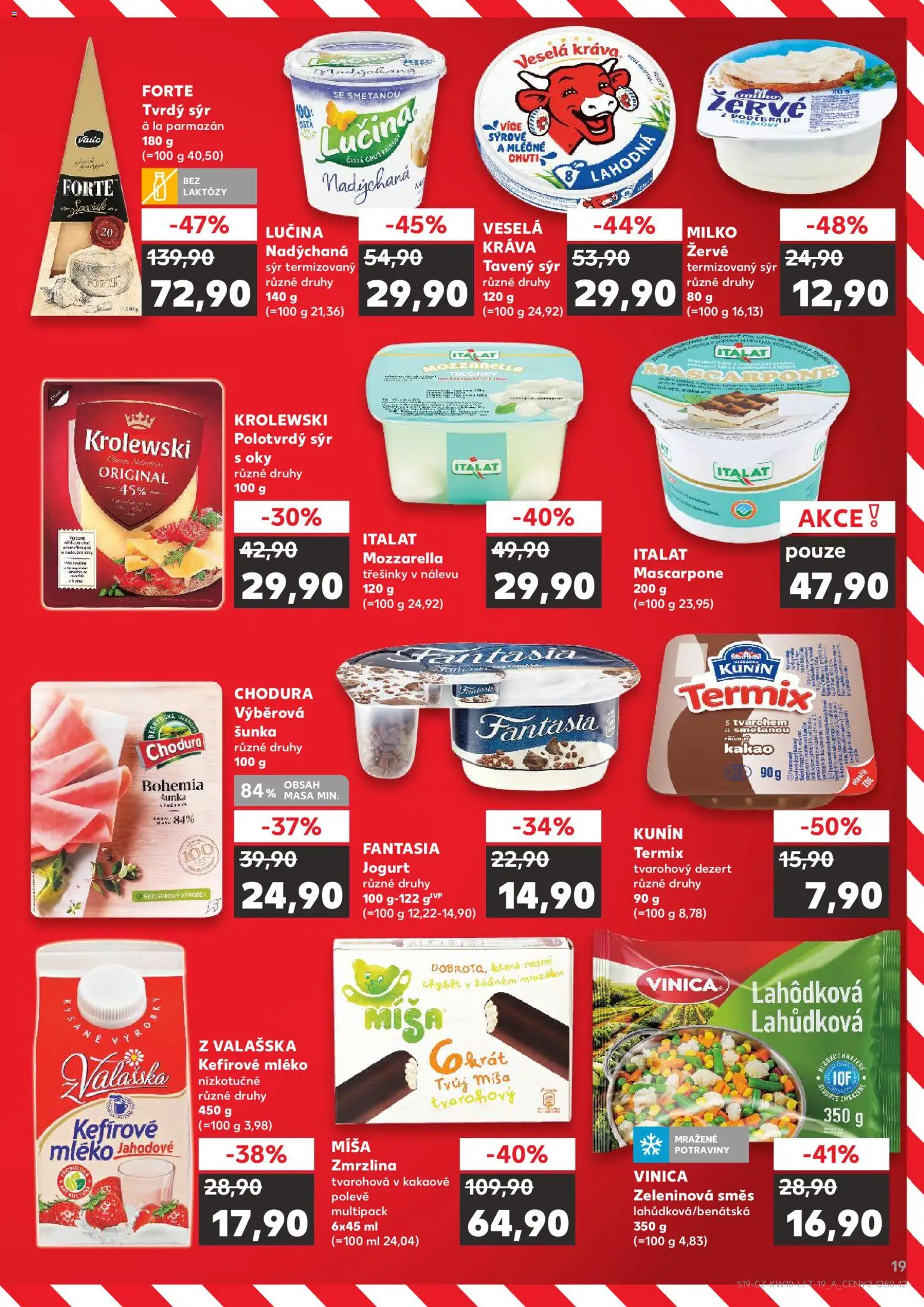 Kaufland leták - Ostrava od 04.03.2026 | Strana: 19 | Produkty: Parmazán, Potraviny, Mascarpone, Mozzarella