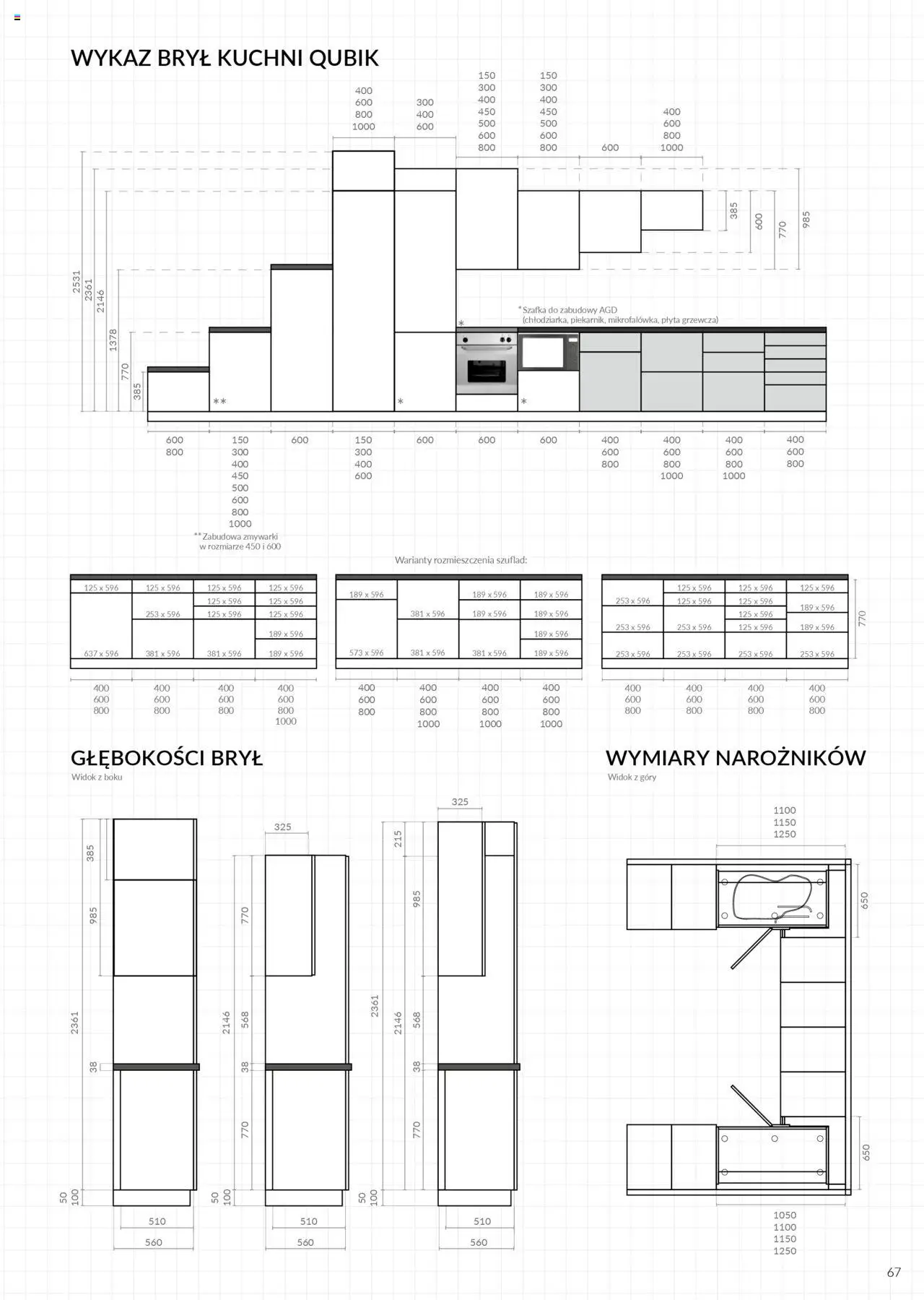 Salony Agata Gazetka - Kuchnie Qubik od 21.03.2025 | Strona: 67 | Produkty: Płyta grzewcza