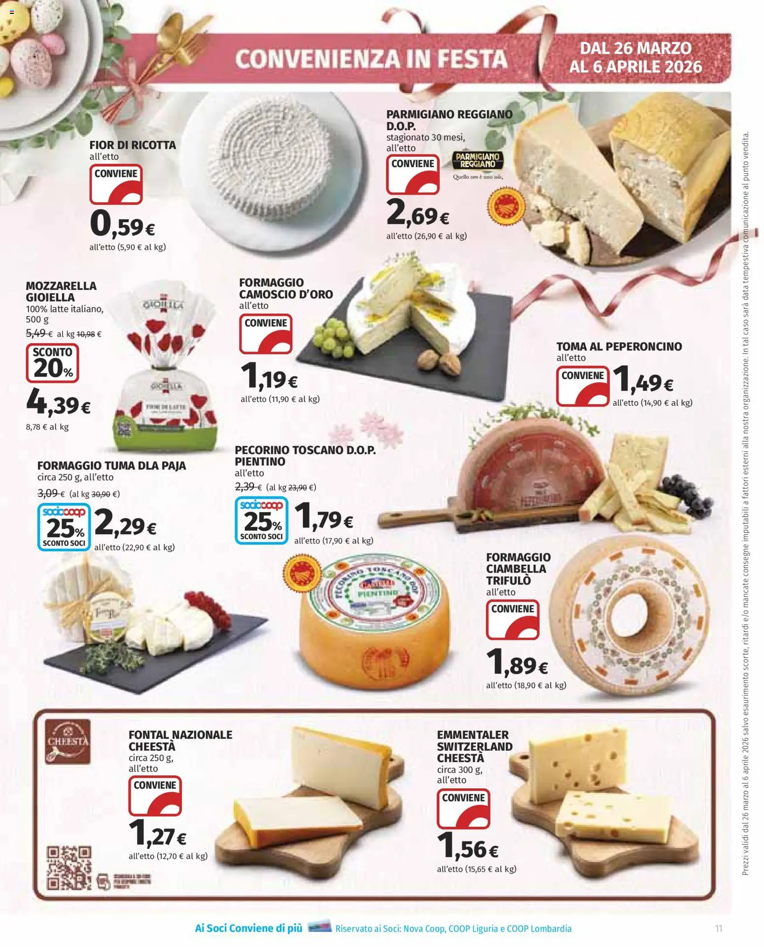 Volantino Ipercoop del 26.03.2026 | Pagina: 11 | Prodotti: Mozzarella, Latte, Peperoncino, Ricotta