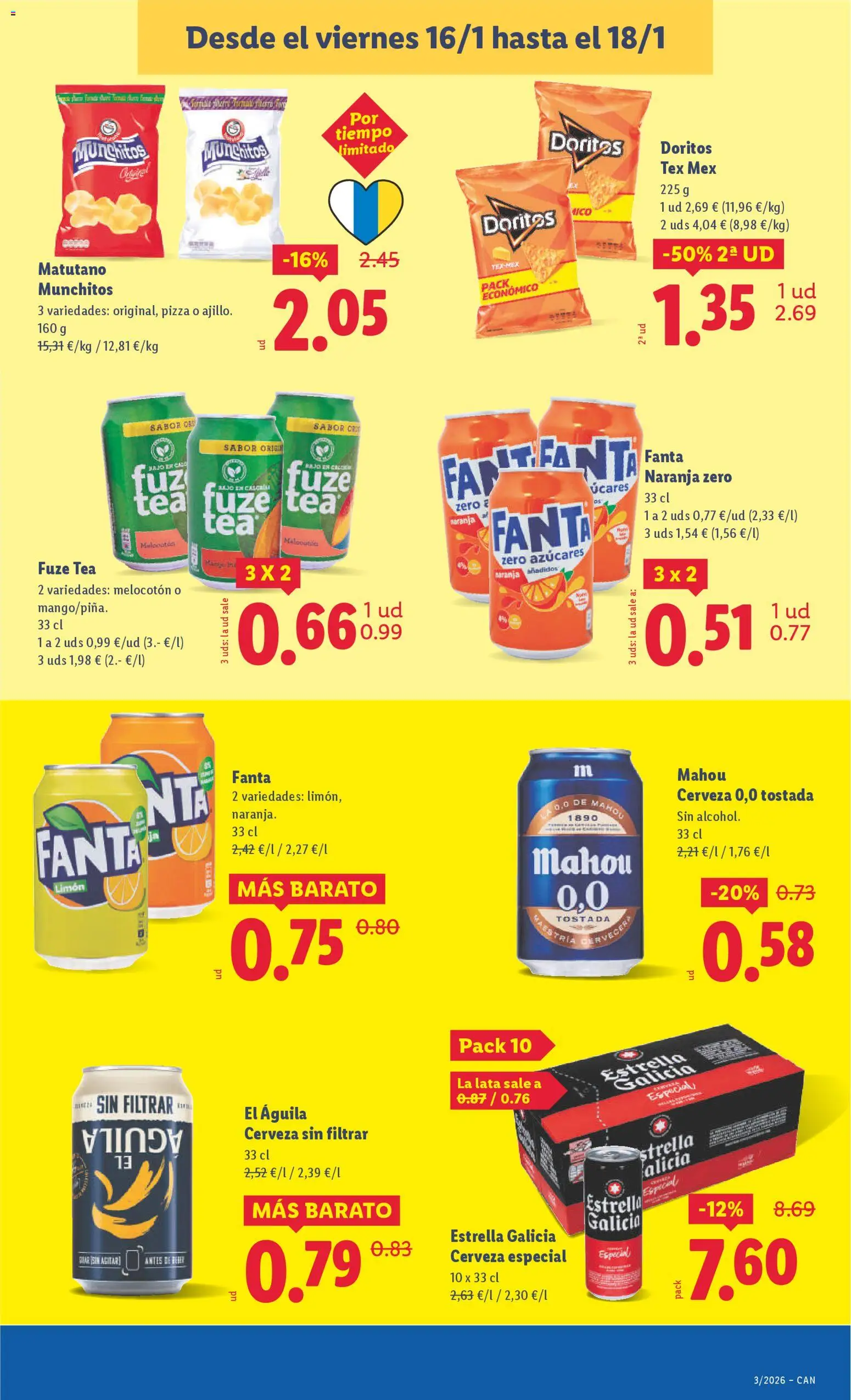 Lidl -Canarias │ válido desde el 12.01.2026 | Página: 25 | Productos: Pizza, Cerveza