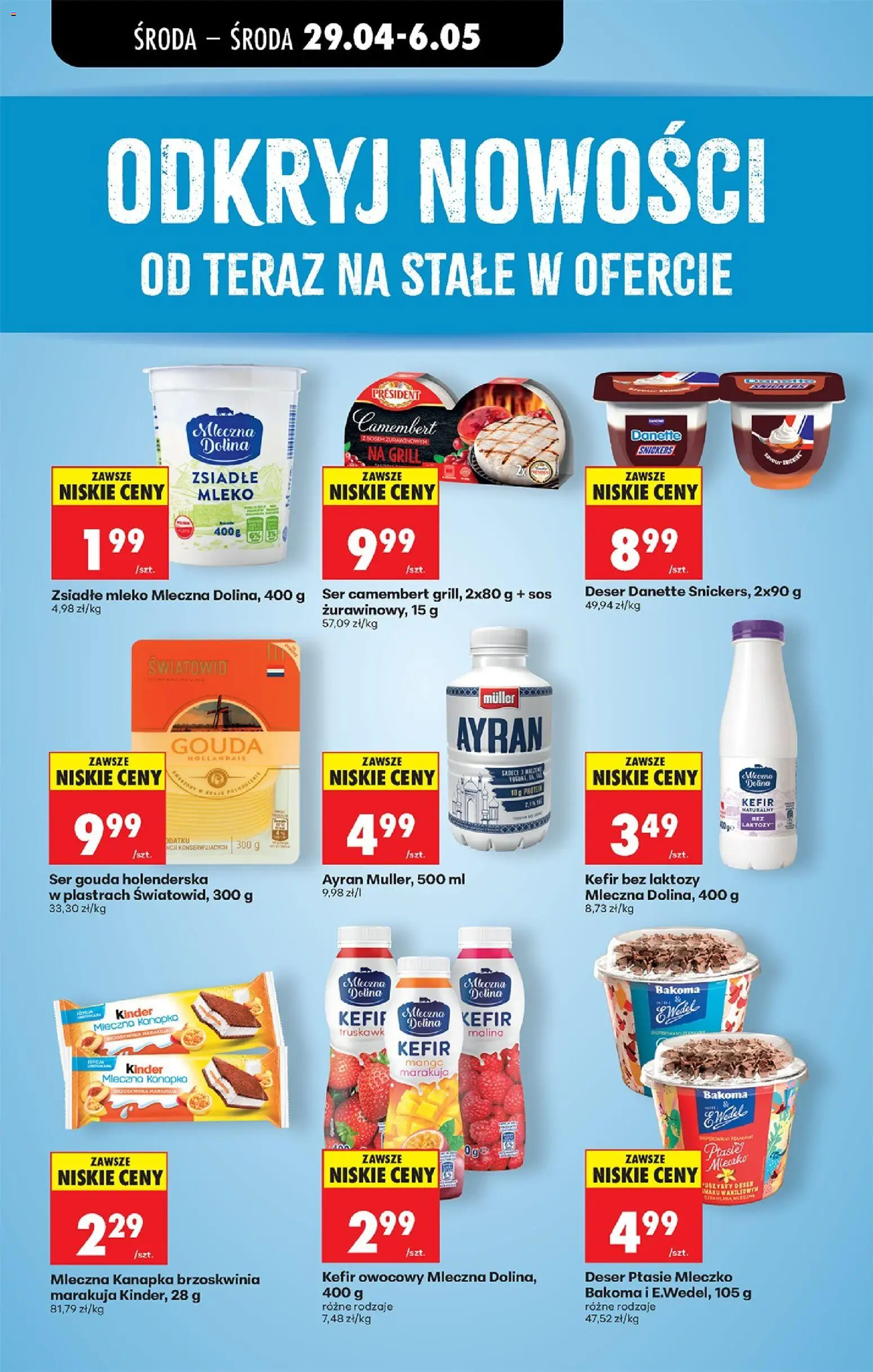 Biedronka Polsko leták - Codziennie niskie ceny od 29.04.2026 | Strana: 79 | Produkty: Mléko, Ayran, Marakuja, Kinder
