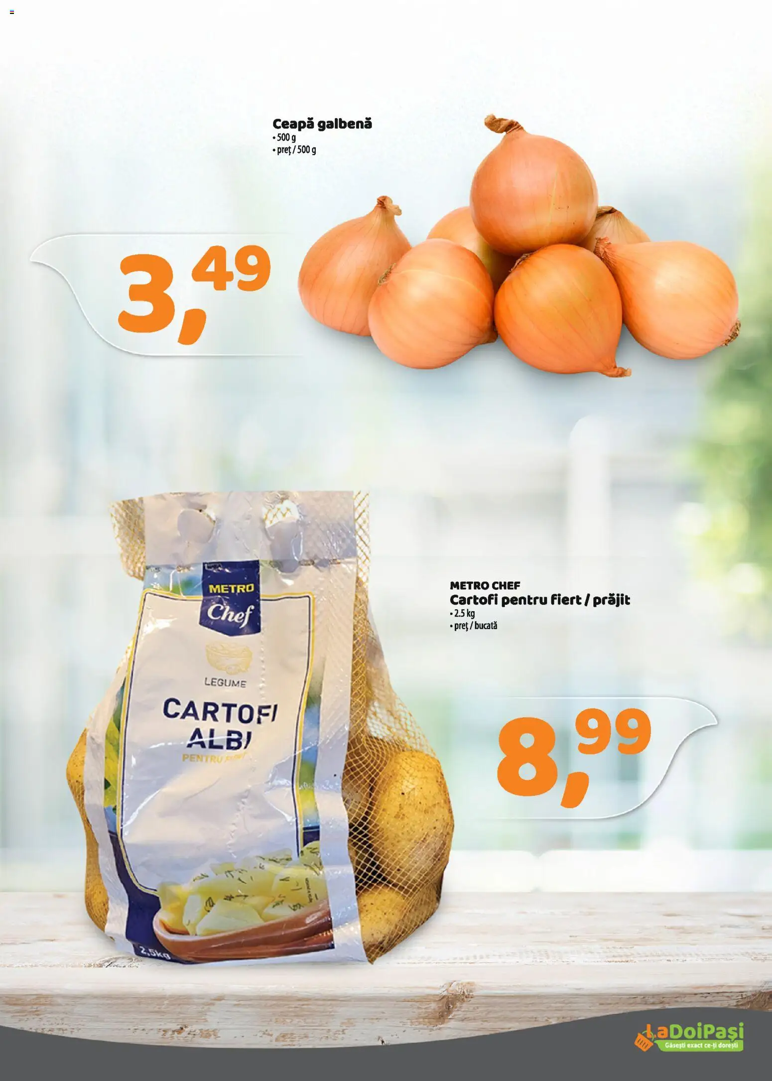 Noul catalog LaDoiPași – valabil de la 01.03.2026 | Pagină: 9 | Produse: Ceapă galbenă, Cartofi, Ceapă, Legume