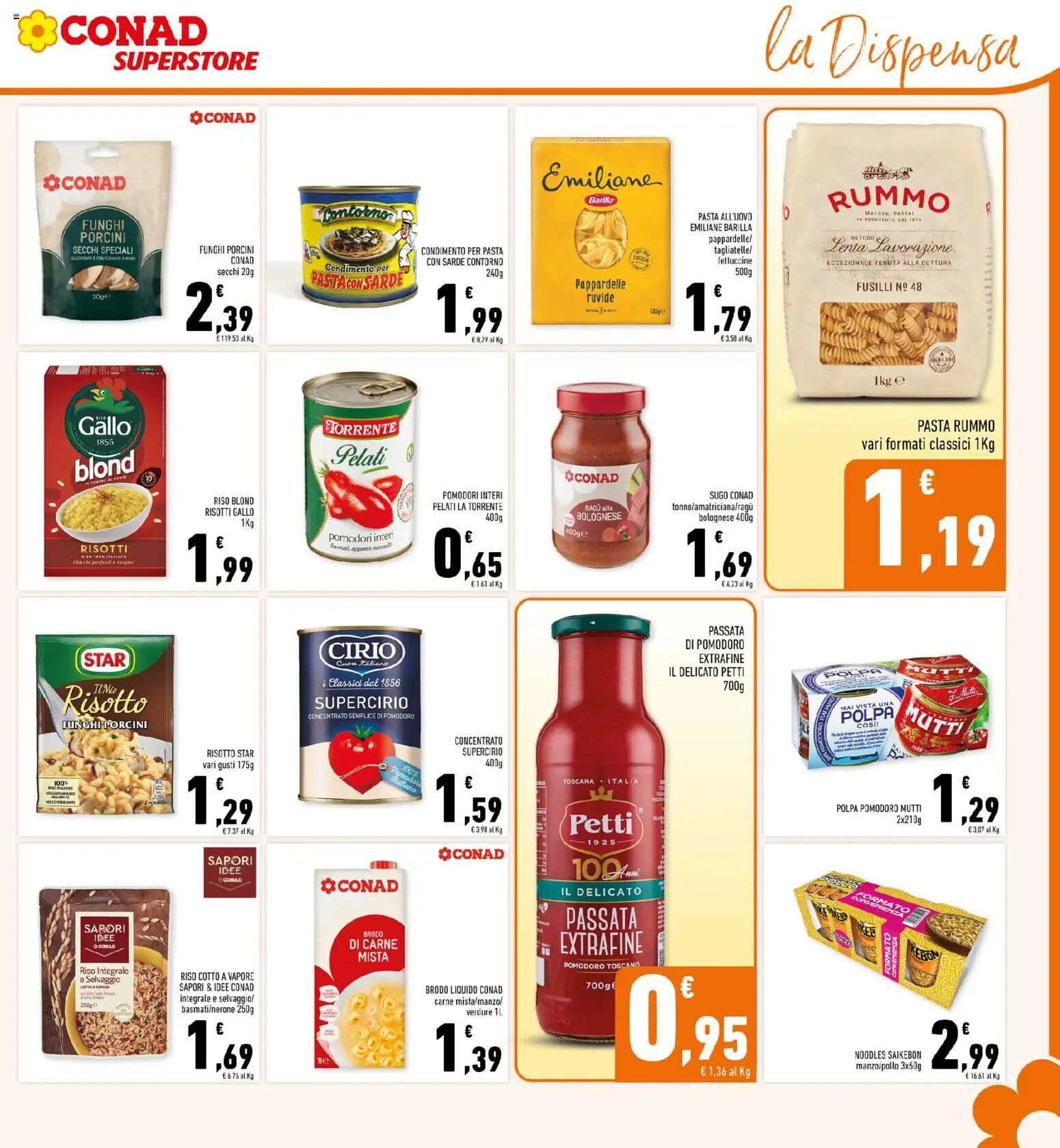 Volantino Conad del 25.02.2026 | Pagina: 21 | Prodotti: Funghi, Ragú, Fusilli, Sugo