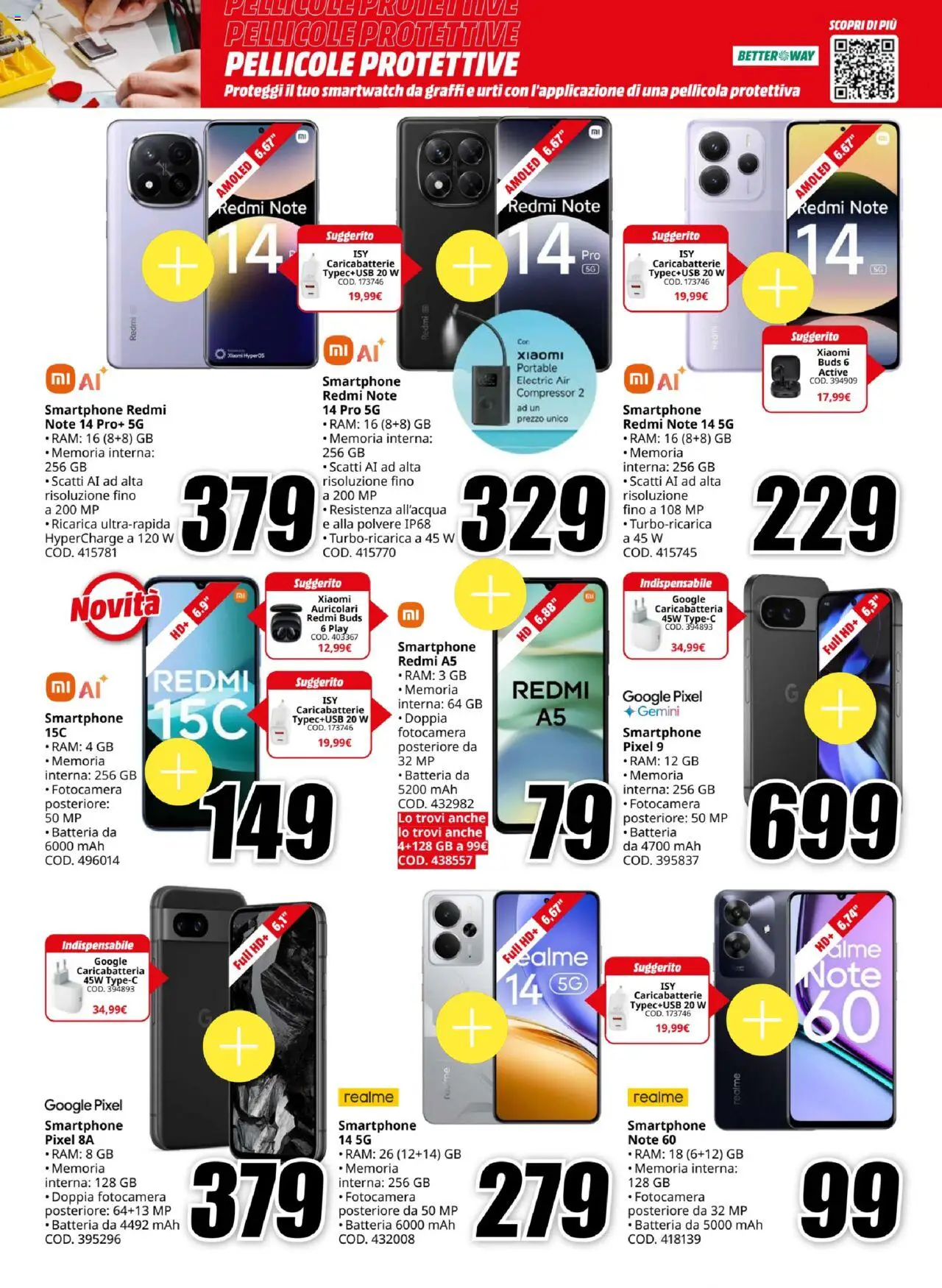 Volantino Media World del 11.08.2025 | Pagina: 7 | Prodotti: Auricolari, Xiaomi, Fotocamera, Pellicola