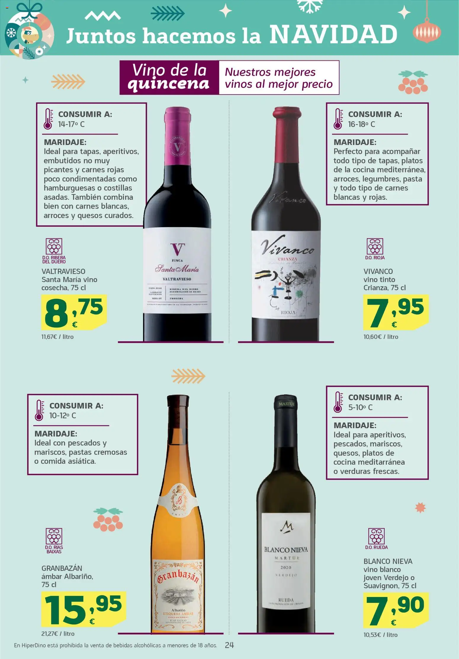 HiperDino folleto │ válido desde el 26.12.2025 | Página: 24 | Productos: Vino, Pasta, Νυχτικό, Cocina