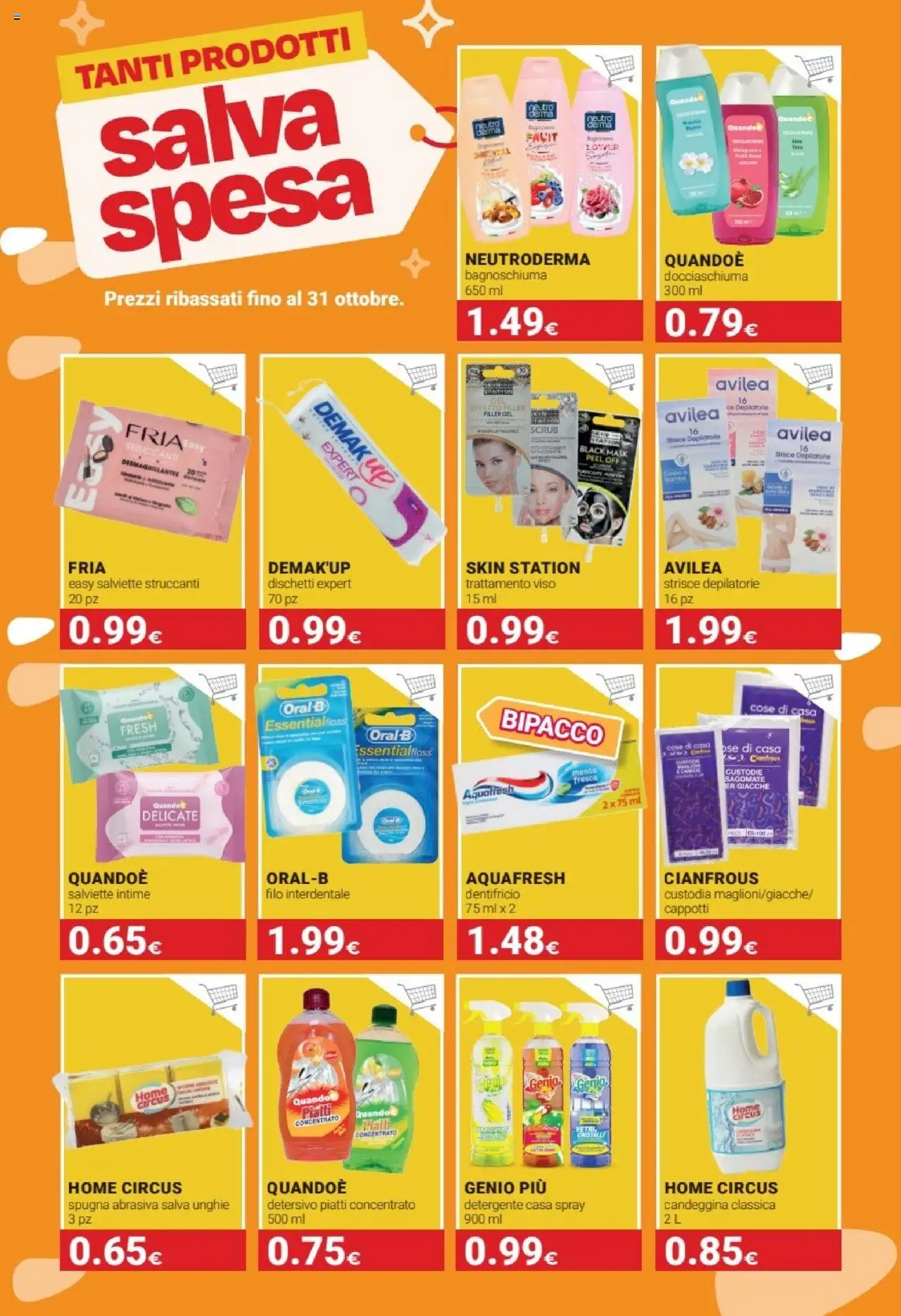 Volantino Tigotà del 01.10.2025 | Pagina: 13 | Prodotti: Bagnoschiuma, Dentifricio, Filo interdentale, Scrub