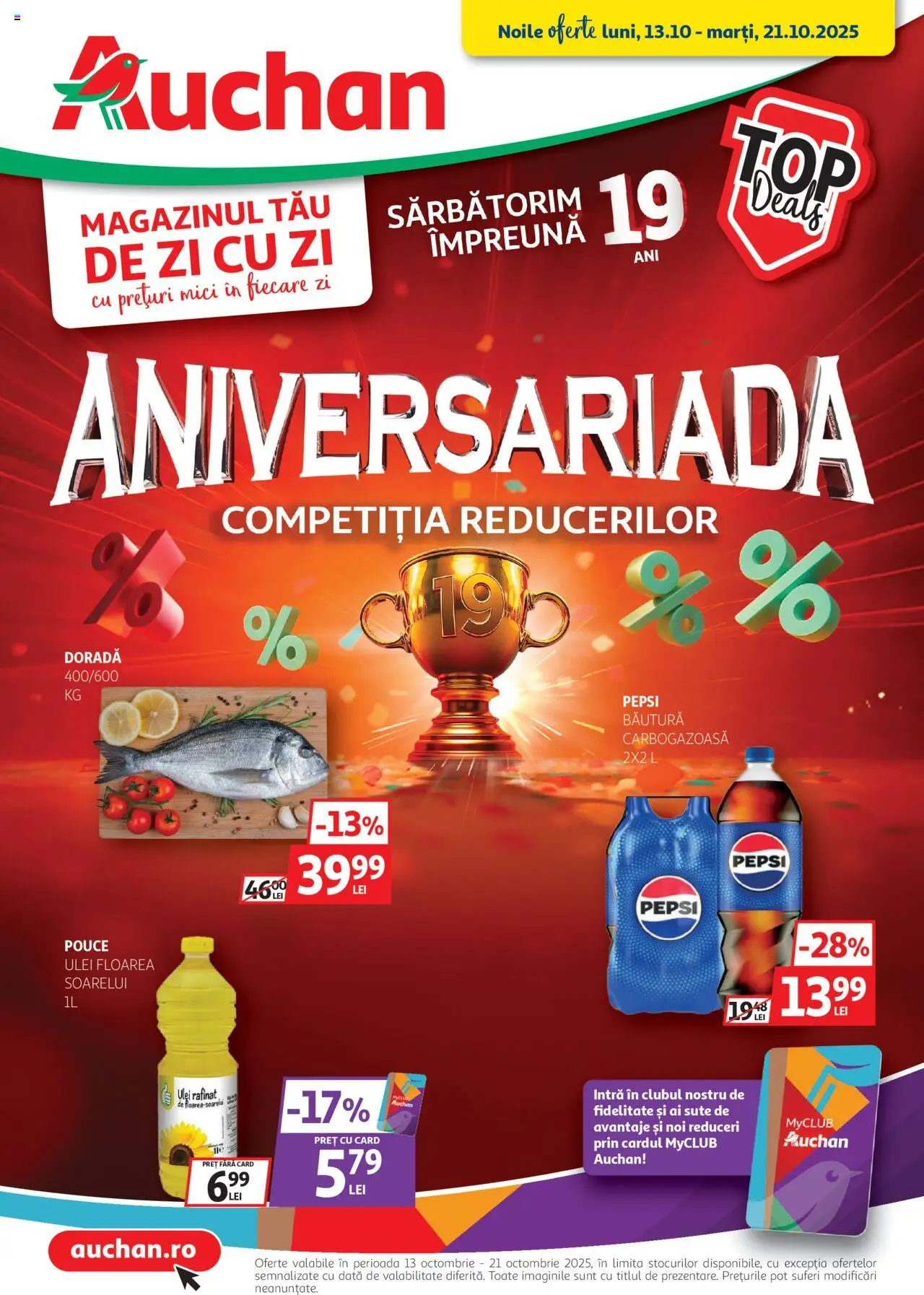 Noul catalog Auchan – valabil de la 13.10.2025 | Pagină: 1 | Produse: Mici, Ulei, Bant