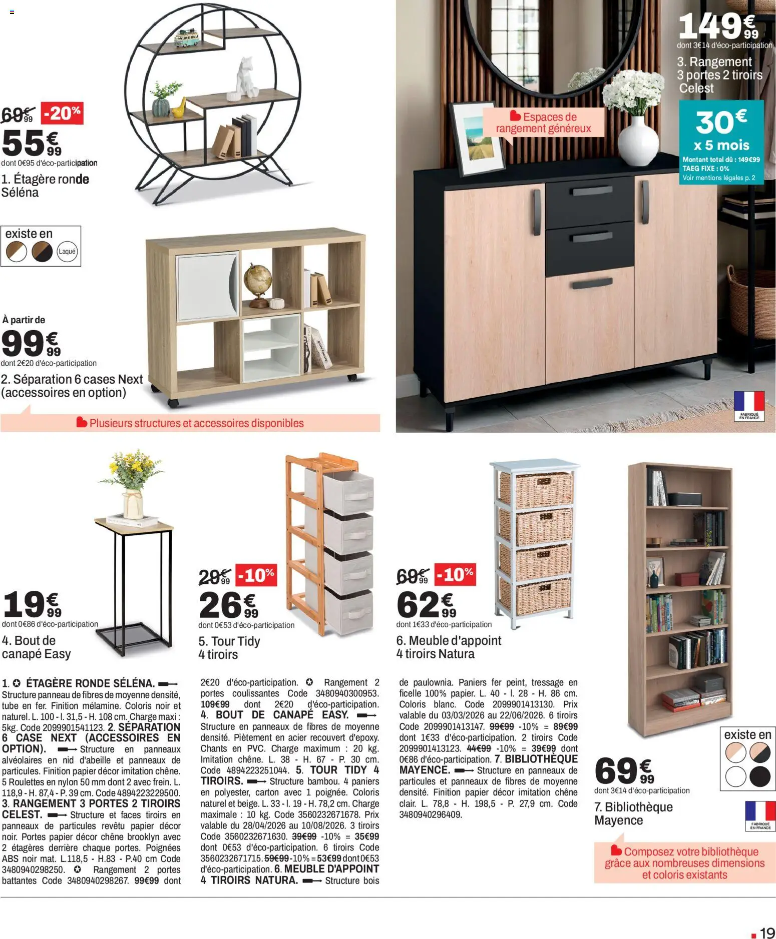 {H1} | Page: 19 | Produits: Meuble, Canapé, Étagère, Laque