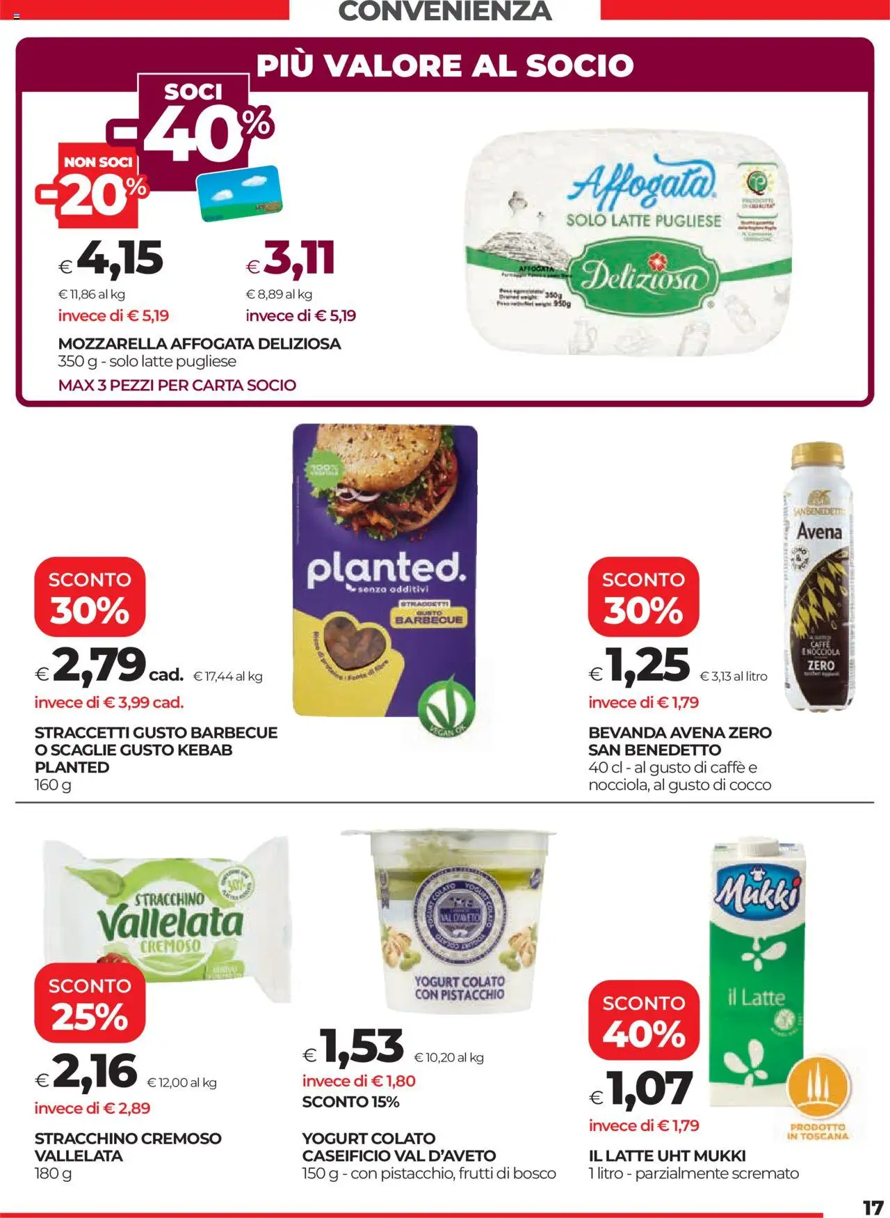 Volantino COOP del 19.06.2025 | Pagina: 17 | Prodotti: Caffè, Barbecue, Mozzarella, Stracchino