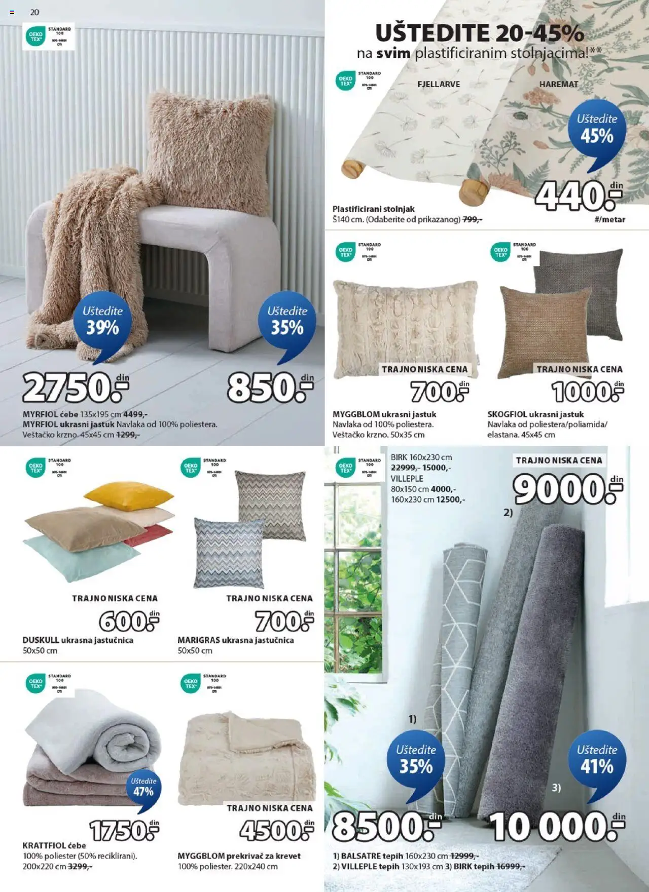 Jysk katalog - važi od 24.09.2025 | Strana: 20 | Proizvode: Krevet, Jastuk, Ćebe, Stolnjak