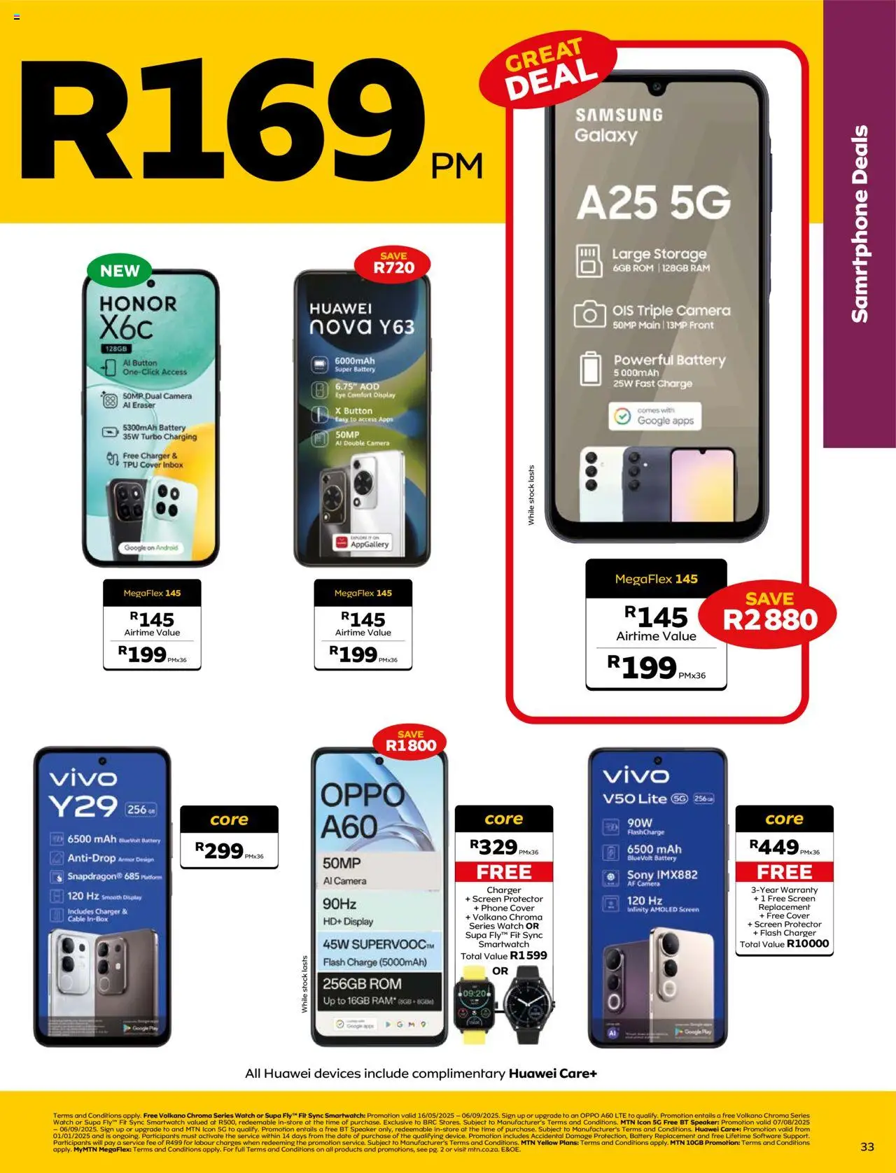 MTN Deals │ valid from 07.08.2025 | Page: 33 | Products: Cover, Phone, Speaker, Smartwatch