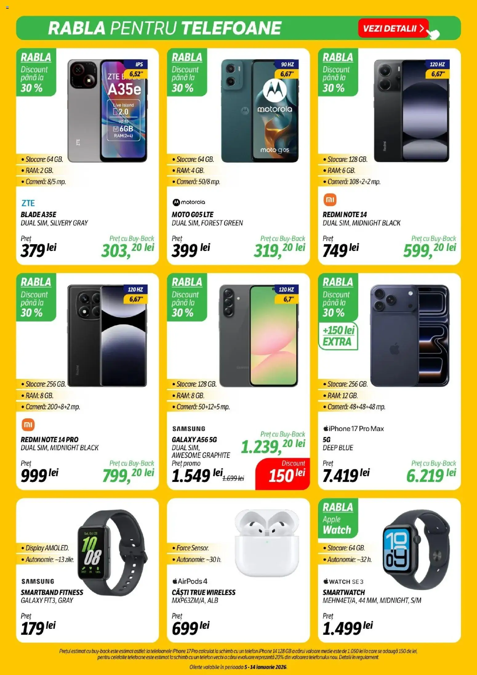 Noul catalog Flanco – valabil de la 05.01.2026 | Pagină: 8 | Produse: Telefon, Cameră, Smartwatch, Apple