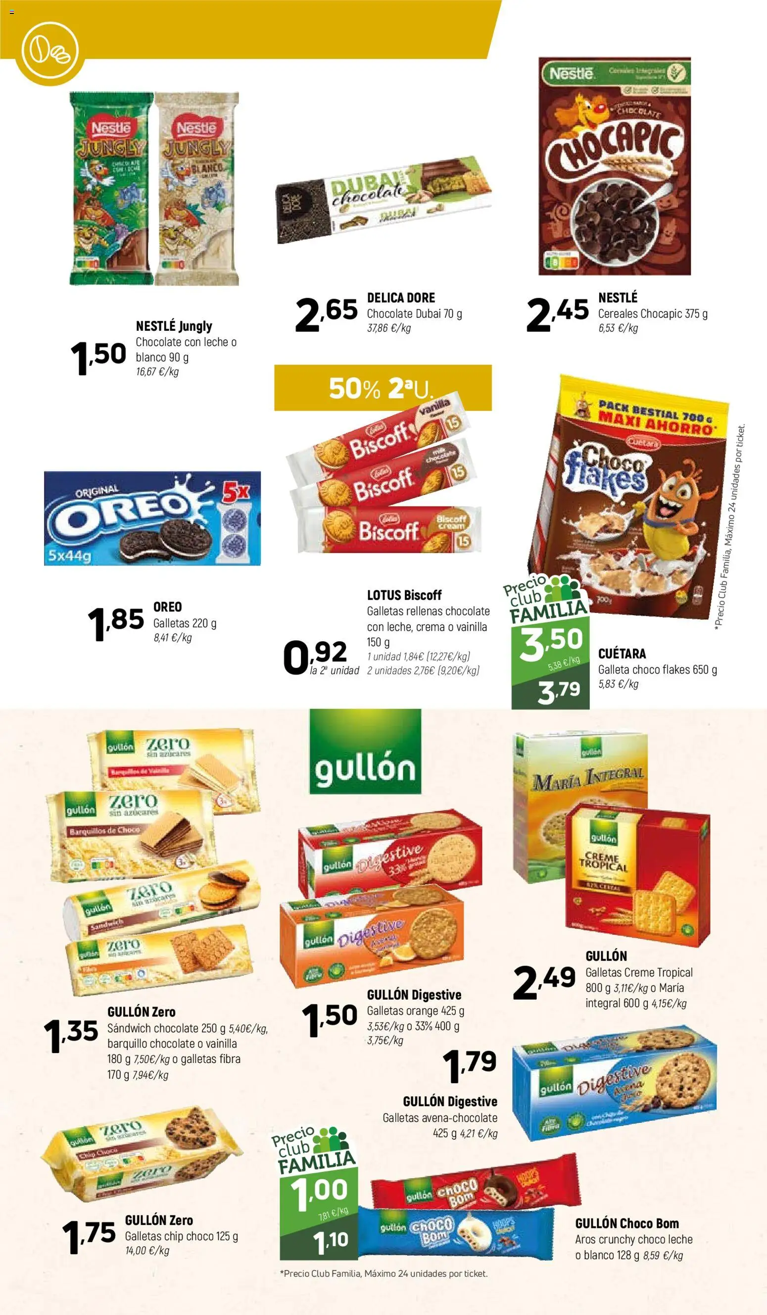 Coviran - Avila │ válido desde el 27.01.2026 | Página: 14 | Productos: Leche, Galletas, Chocolate con leche, Galletas rellenas