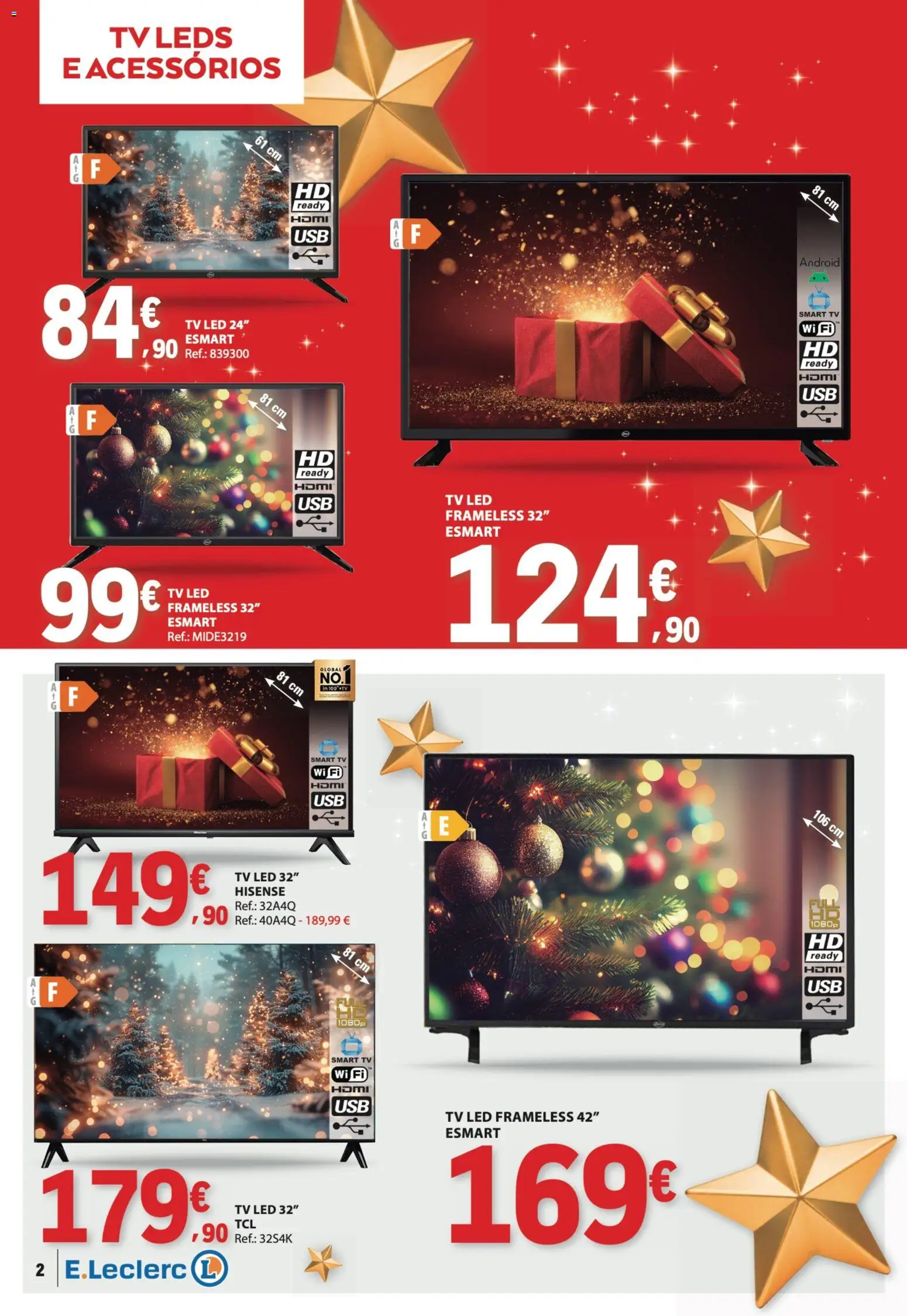 E.Leclerc folheto │ válido de 25.11.2025 | Página: 2 | Produtos: Tv led