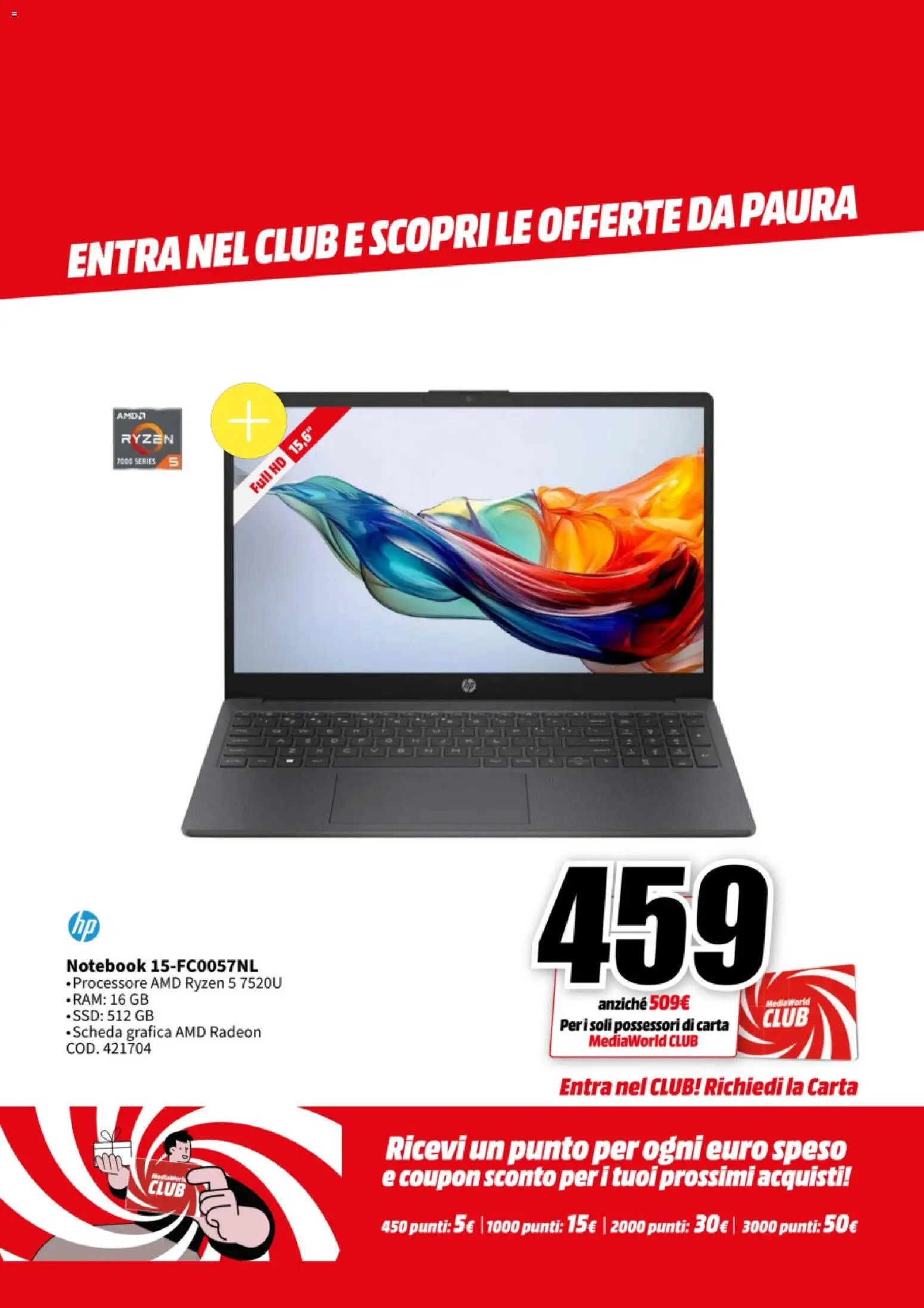 Volantino Media World del 27.10.2025 | Pagina: 21 | Prodotti: Notebook