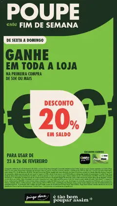 Pré-visualização Pingo Doce Poupe este Fim de Semana válido de 20.02.2026