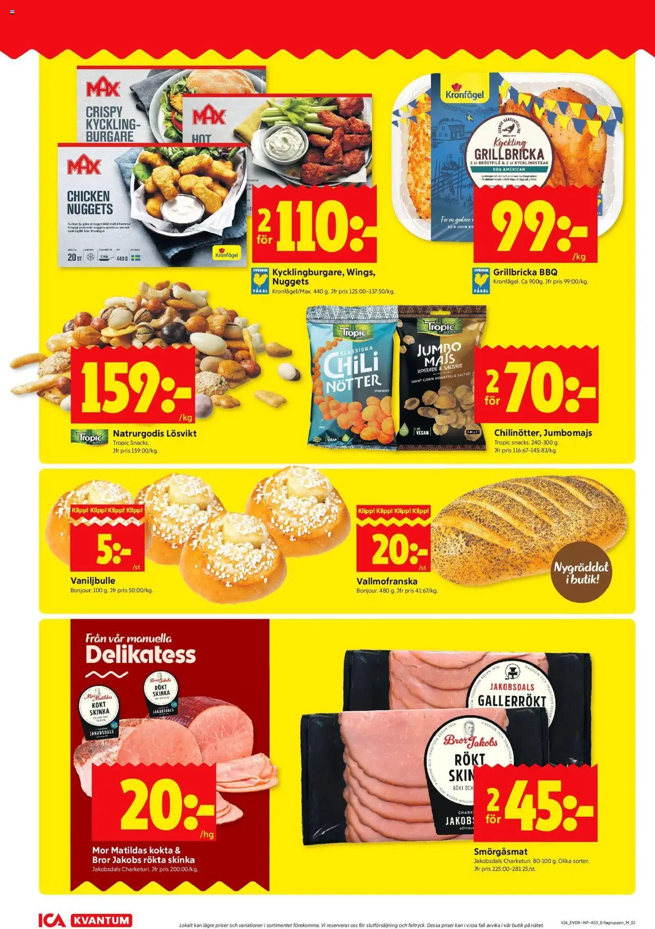 ICA Kvantum reklamblad aktuell från 23.06.2025 | Sida: 6 | Produkter: Kycklingfile, Chili, Skinka, Majs