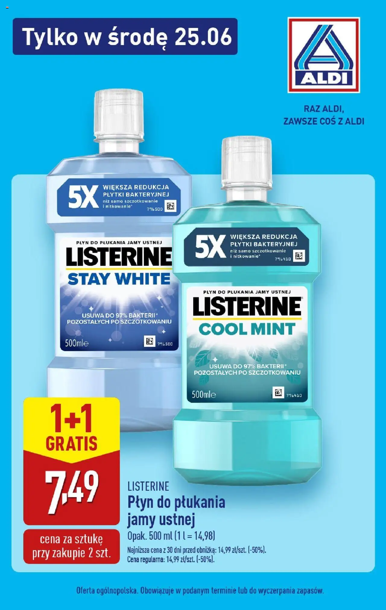 Aldi Gazetka - Promocja tylko w środę od 25.06.2025 | Strona: 2 | Produkty: Płyn do płukania jamy ustnej