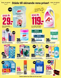ÖoB - erbjudanden - Förhandsvisning av reklamblad från butik ÖoB aktuell från 13.10.2025 | Sida: 5 | Produkter: Sköljmedel, Toalettpapper, Hushållspapper, Fläckborttagning