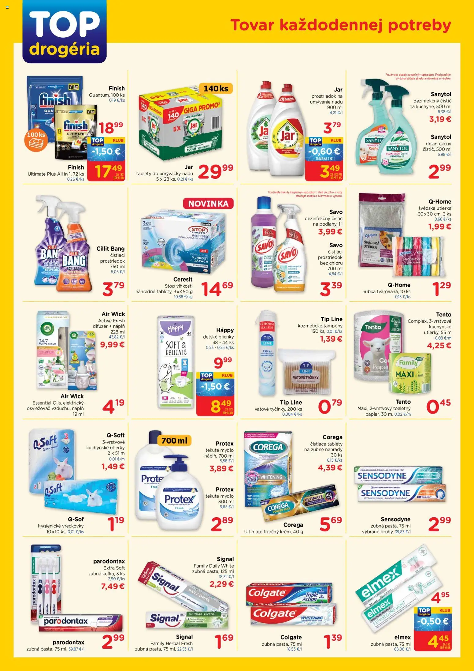 Nové TOP Drogéria akcie – leták je platný od 23.02.2026 | Strana: 2 | Produkty: Difúzer, Pohlcovač vlhkosti, Mydlo, Air Wick