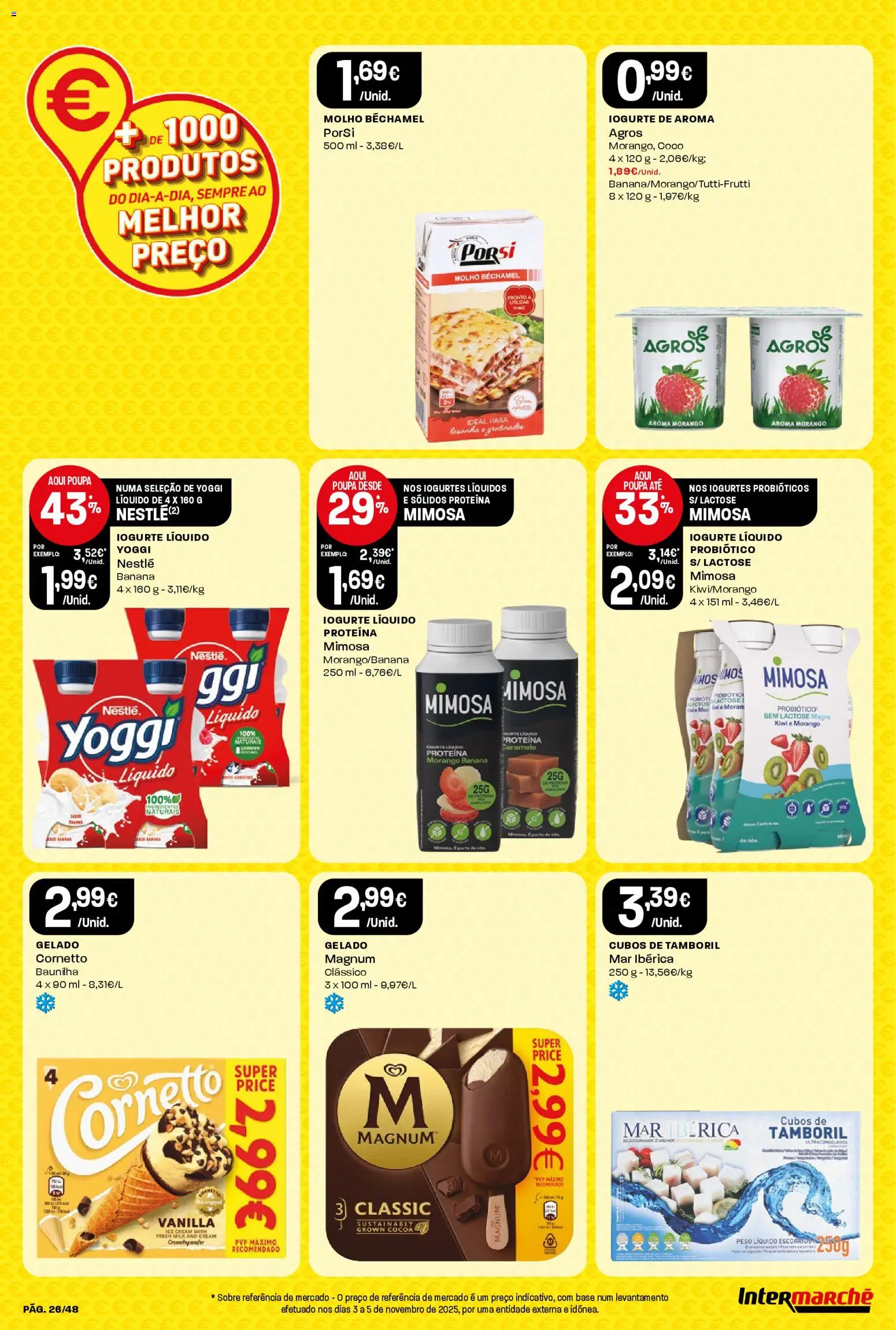 Intermarché folheto │ válido de 11.12.2025 | Página: 26 | Produtos: Iogurtes, Iogurte, Tamboril, Proteina