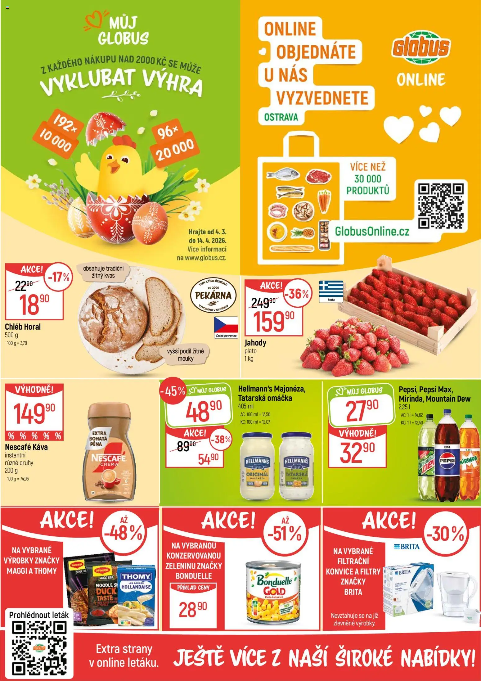 Globus leták - Ostrava od 18.03.2026 | Strana: 2 | Produkty: Globus, Káva, Brita, Nescafé