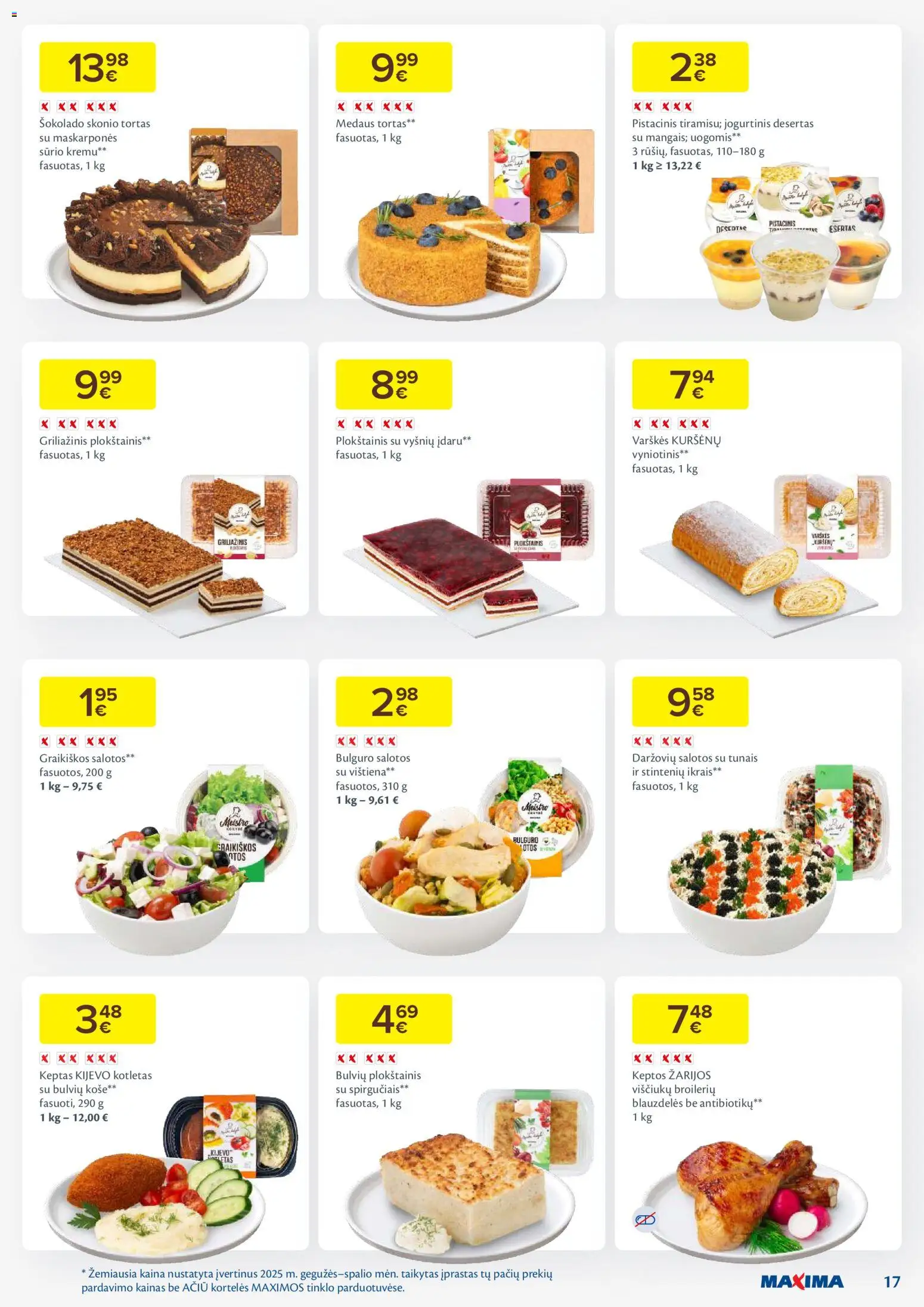 MAXIMA akcijos nuo 04.11.2025 | Puslapis: 17 | Prekių: Košė, Plokštainis, Viščiukų, Vištiena