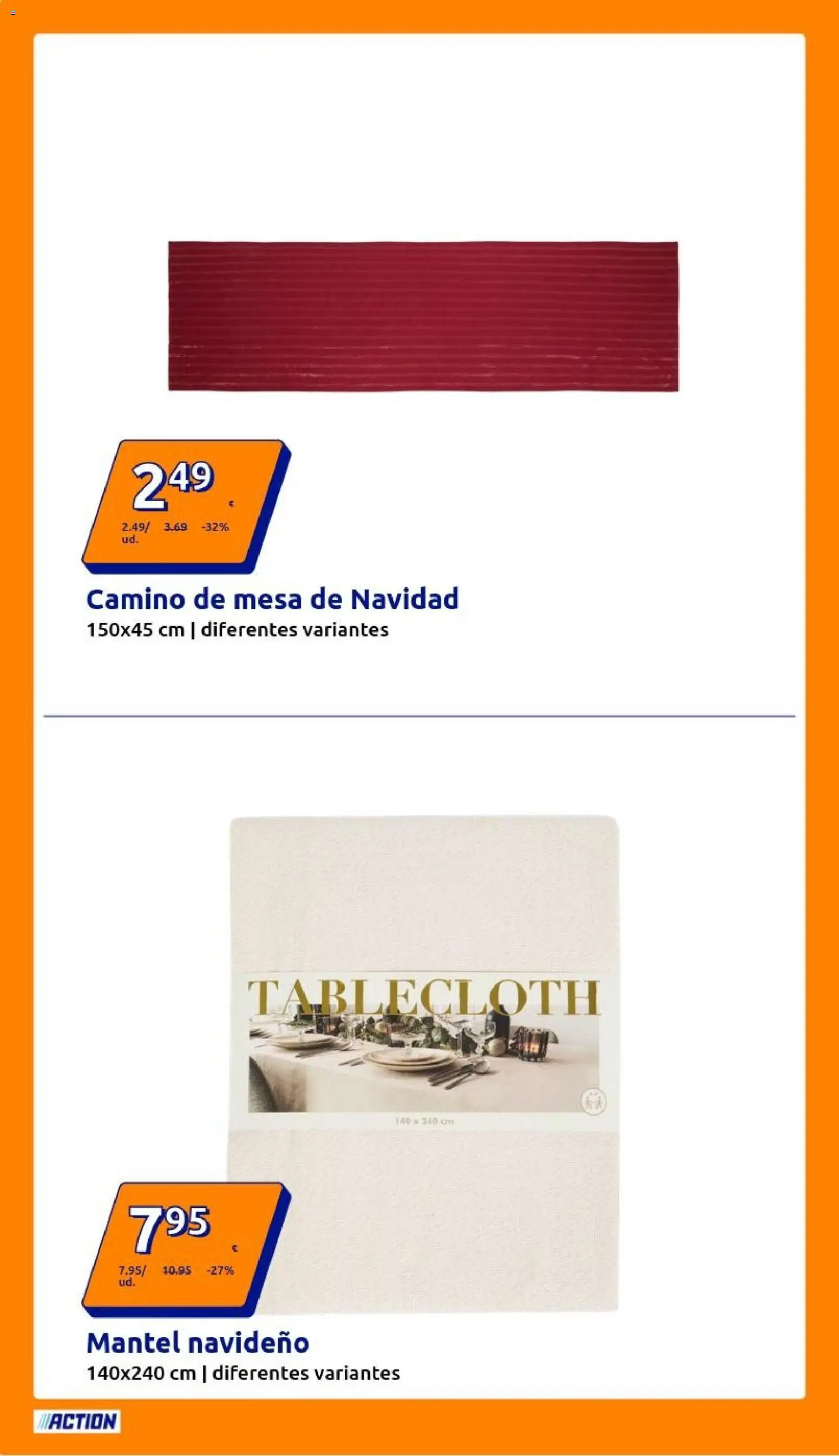 Action - Action ES week 50 2025 │ válido desde el 10.12.2025 | Página: 2 | Productos: Mantel, Mesa