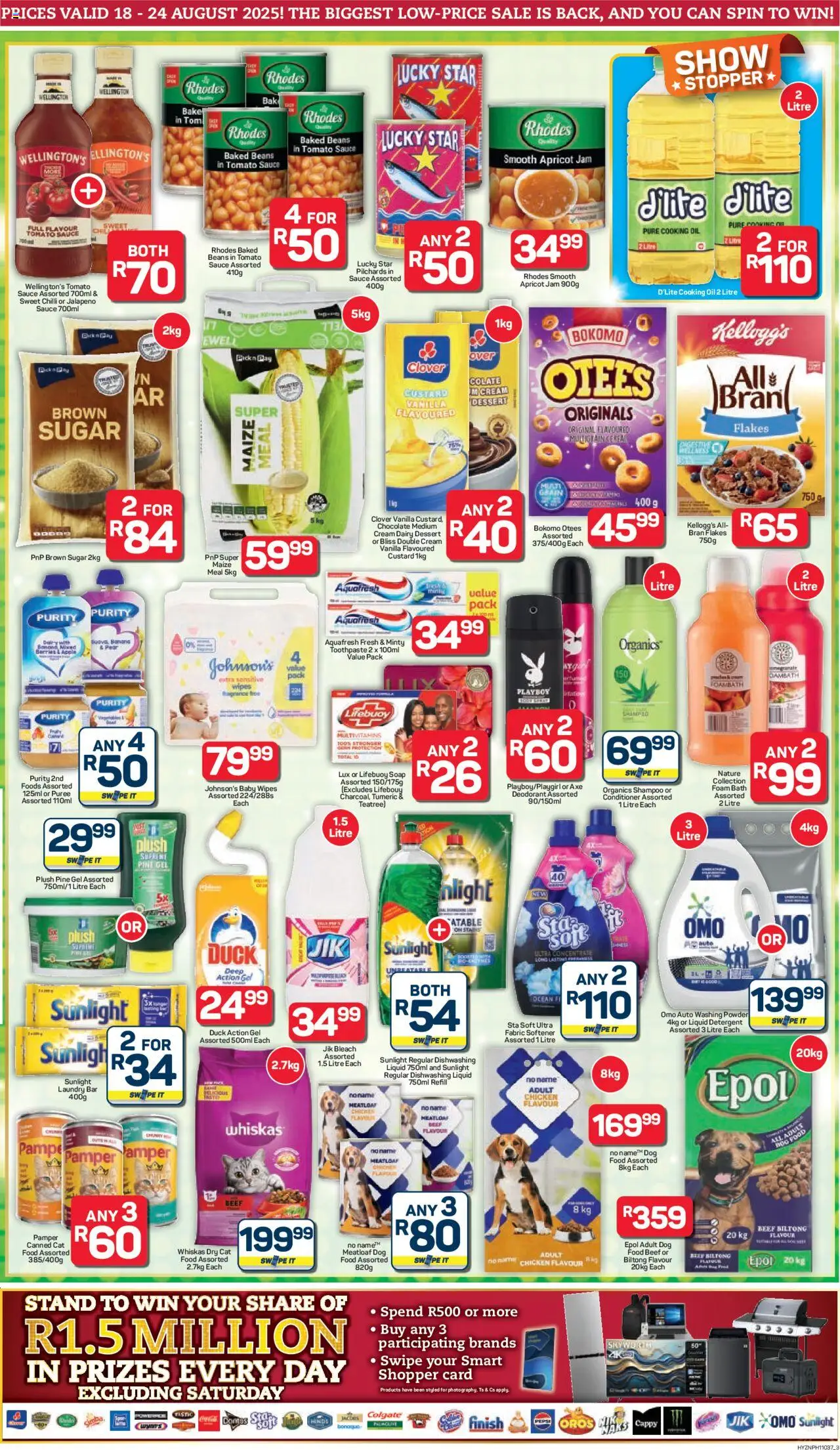 Pick n Pay KwaZulu-Natal - Hypermarket Specials │ valid from 18.08.2025 | Page: 3 | Products: Pilchards, Custard, Oil, Foam