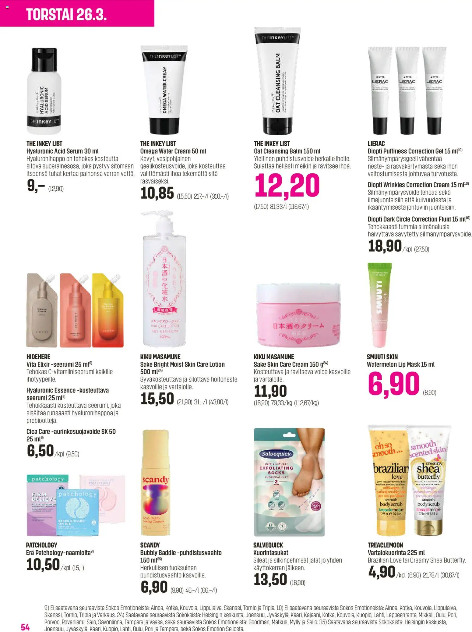 Sokos tarjoukset - Emotion 3plus1 – voimassa 25.03.2026 alkaen | Sivu: 54 | Tuotteet: Seerumi, Silmänympärysvoide
