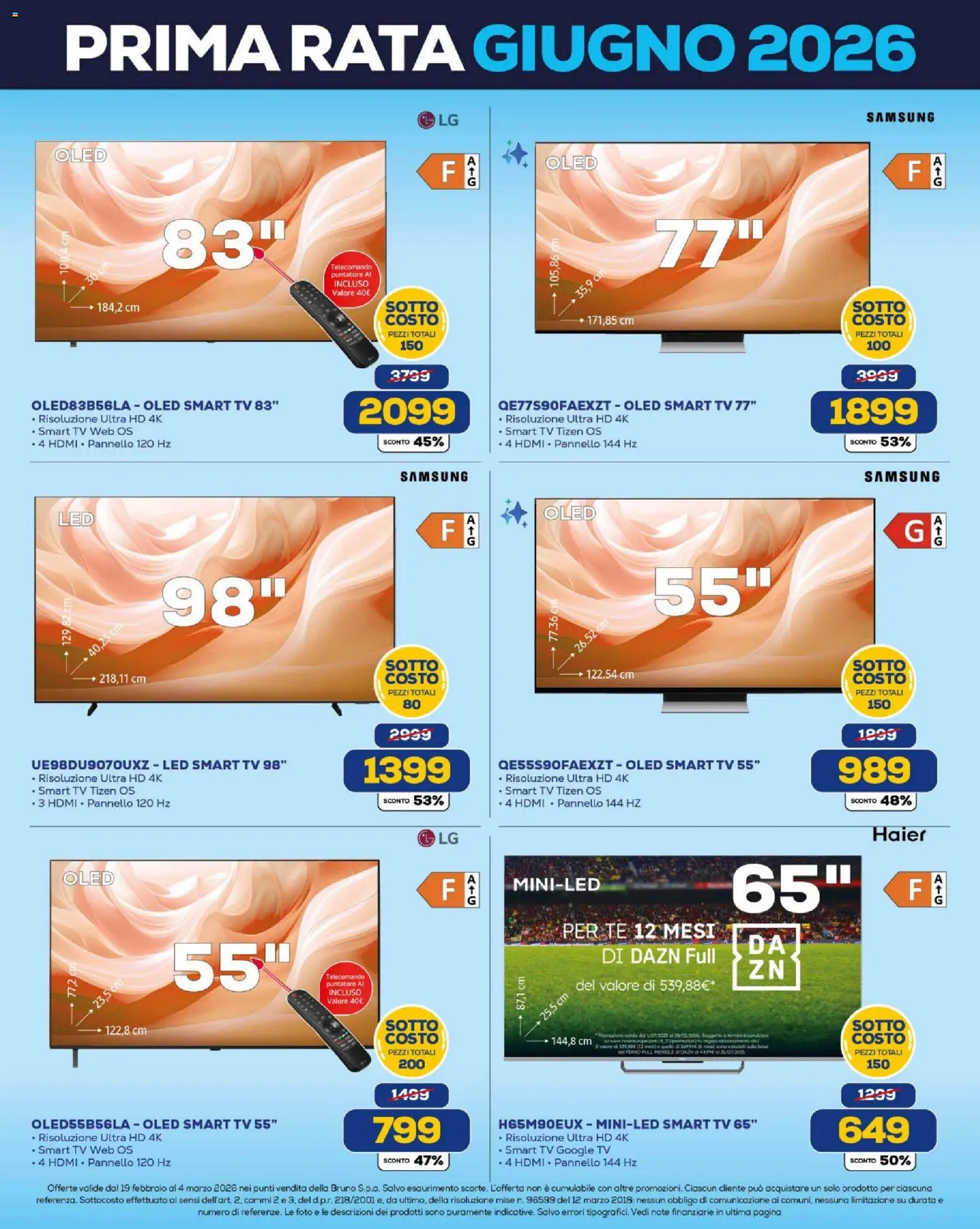 Volantino BRUNO del 19.02.2026 | Pagina: 22 | Prodotti: Telecomando, Tè, smart TV, Samsung