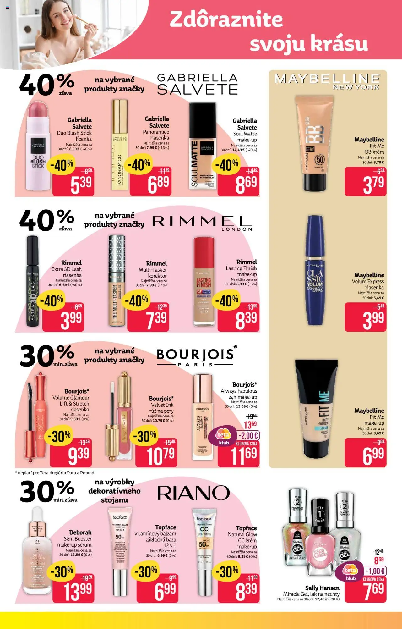 Nové Teta drogerie akcie – leták je platný od 16.09.2025 | Strana: 2 | Produkty: CC krém, Lícenka, Rúž na pery, Lak na nechty
